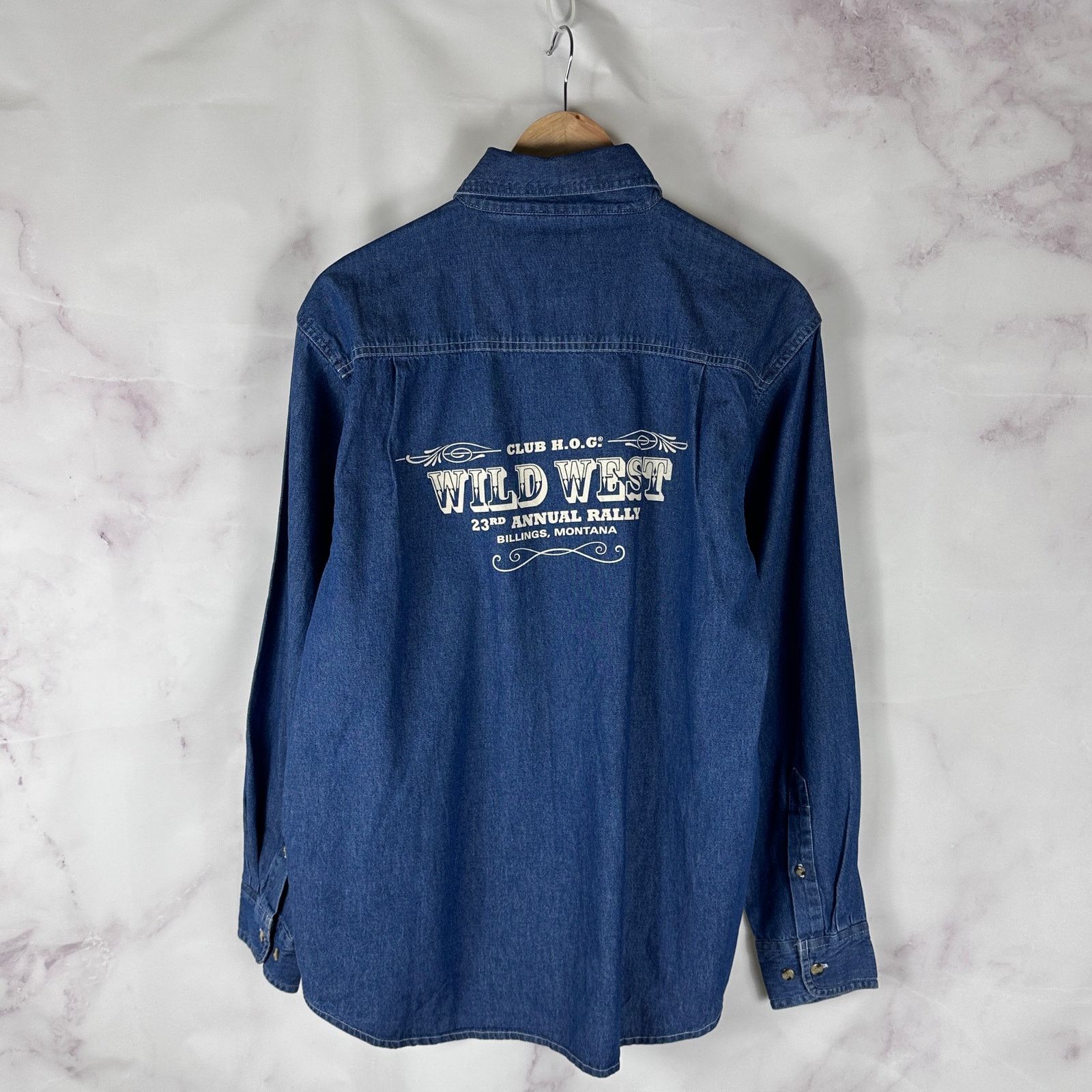 Harley Davidson Wild West Rally Staff Button-Up Shirt Size US M / EU 48-50 / 2 - 4 Thumbnail