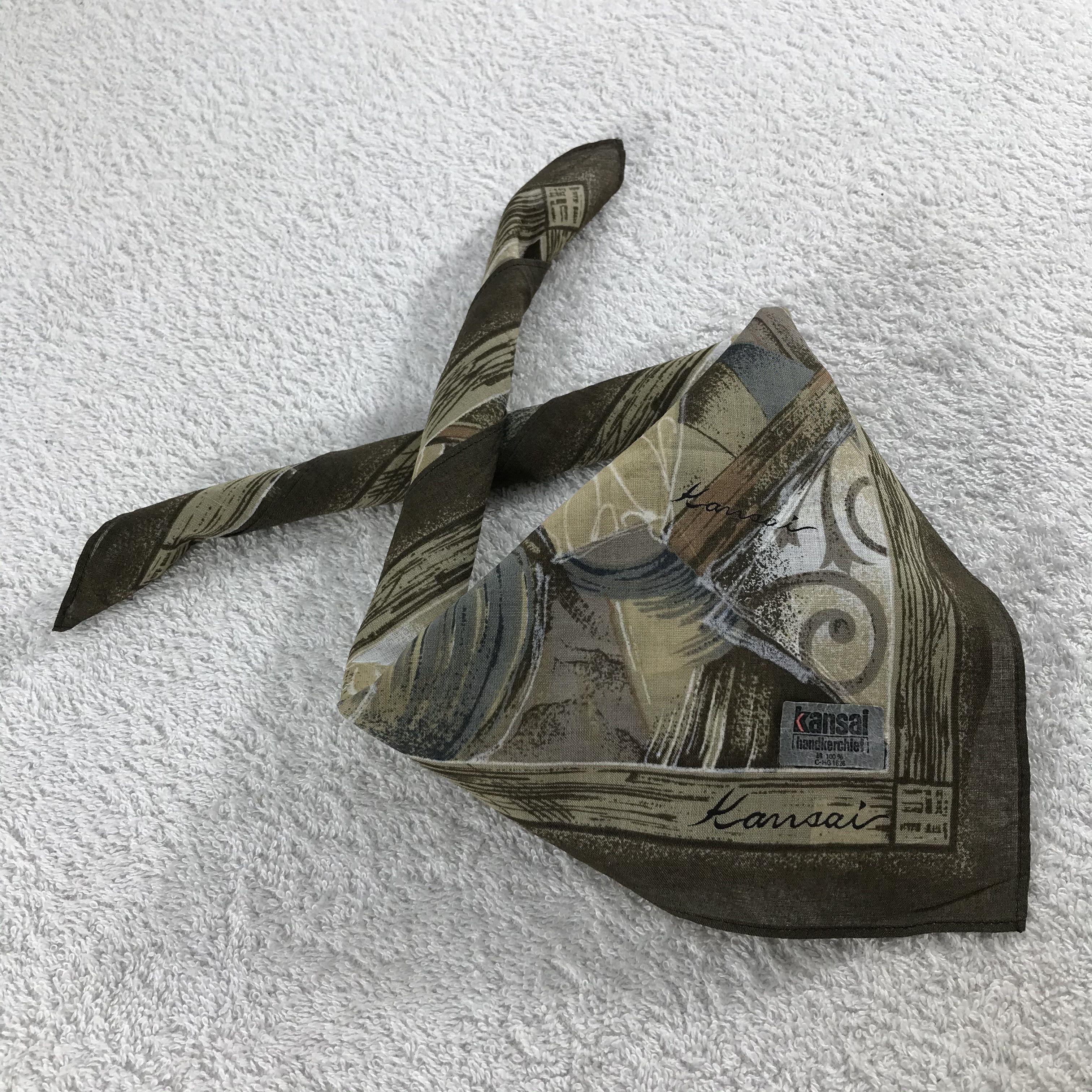 Kansai Yamamoto × Vintage Kansai Bandana / Handkerchief / Neckerchief - S129 Size ONE SIZE - 4 Thumbnail
