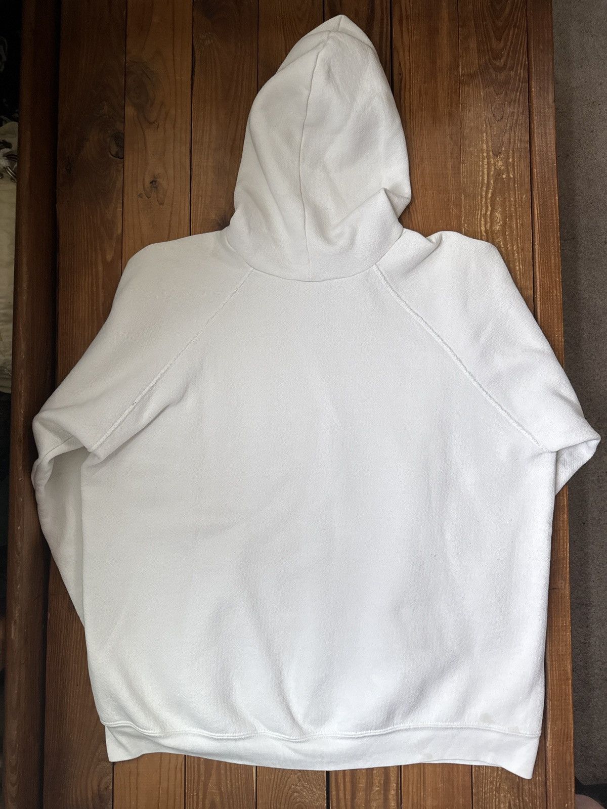 Vintage Vintage 80s White Black Hoodie Sweatshirt Size US XL / EU 56 / 4 - 3 Thumbnail