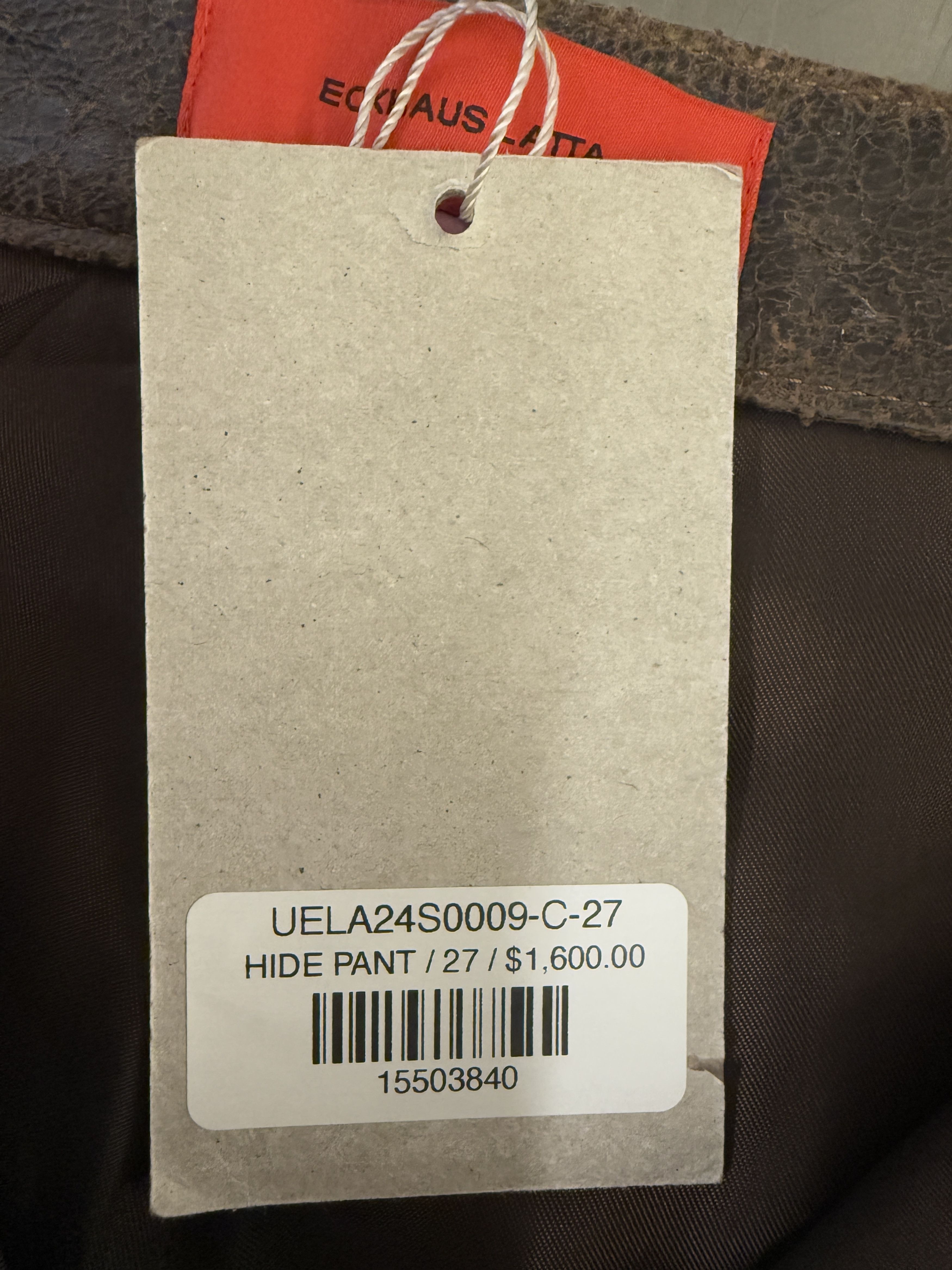 Eckhaus Latta $1600 Eckhaus Latta Hide Pants Size US 27 - 11 Thumbnail