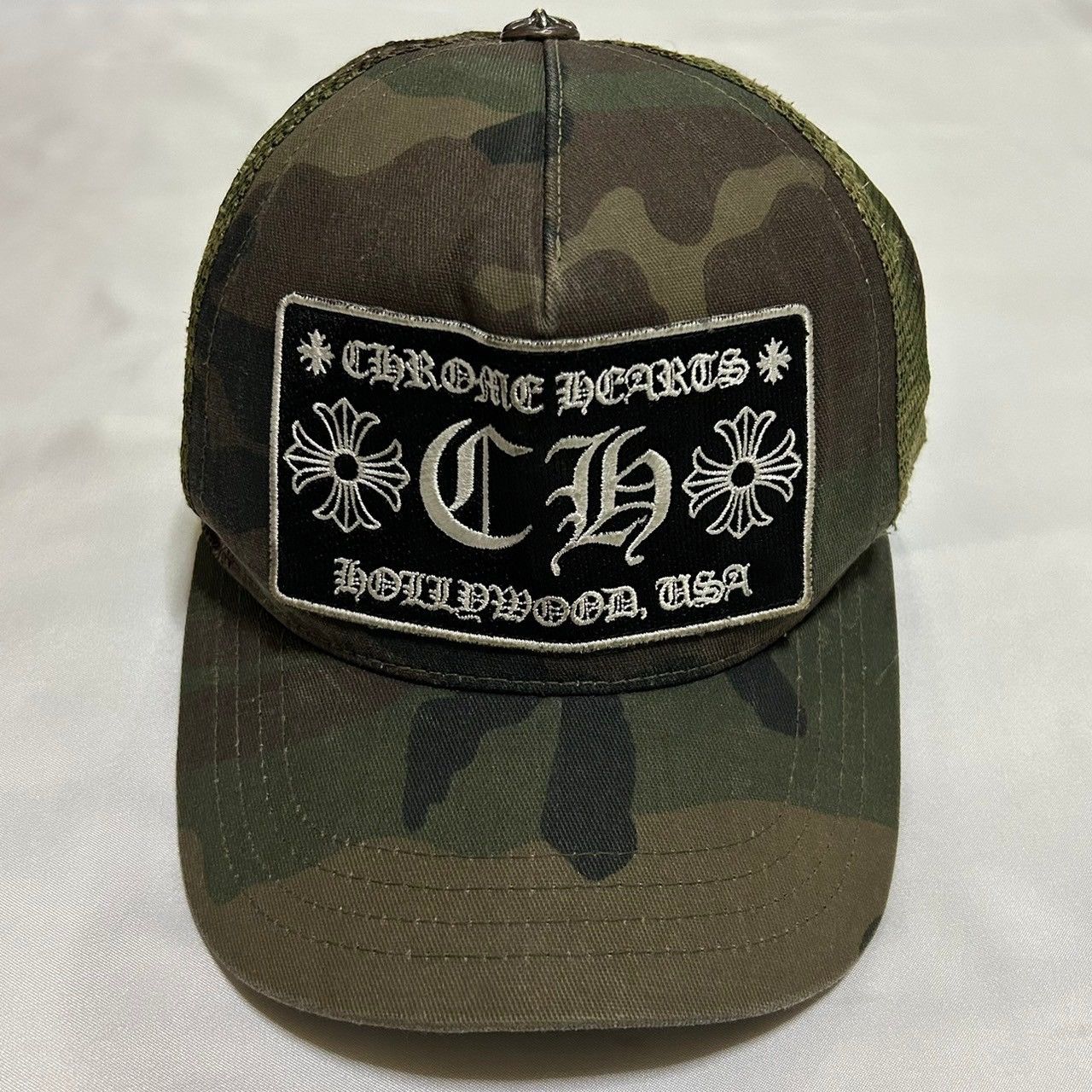 Chrome Hearts Chrome Hearts Camo Trucker Hat | Grailed