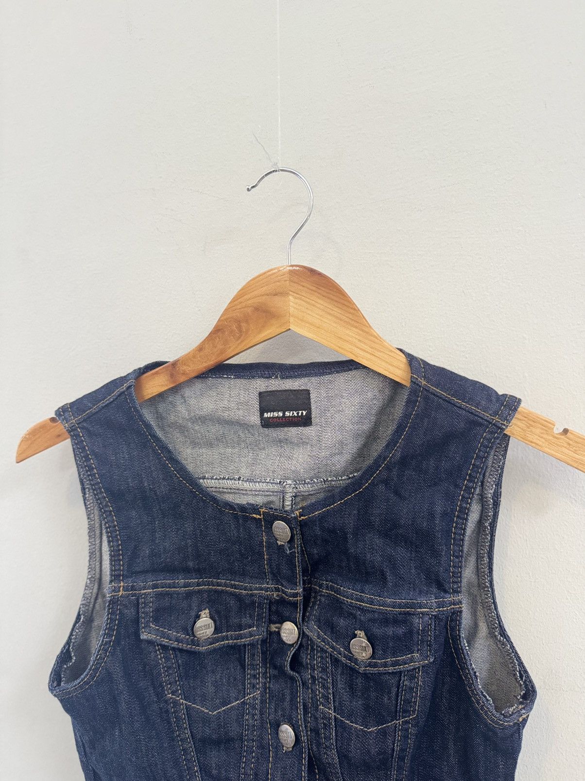 Miss Sixty Miss Sixty Y2K Vest Avant Gard Japanese Denim Style Size S Size S / US 4 / IT 40 - 2 Thumbnail