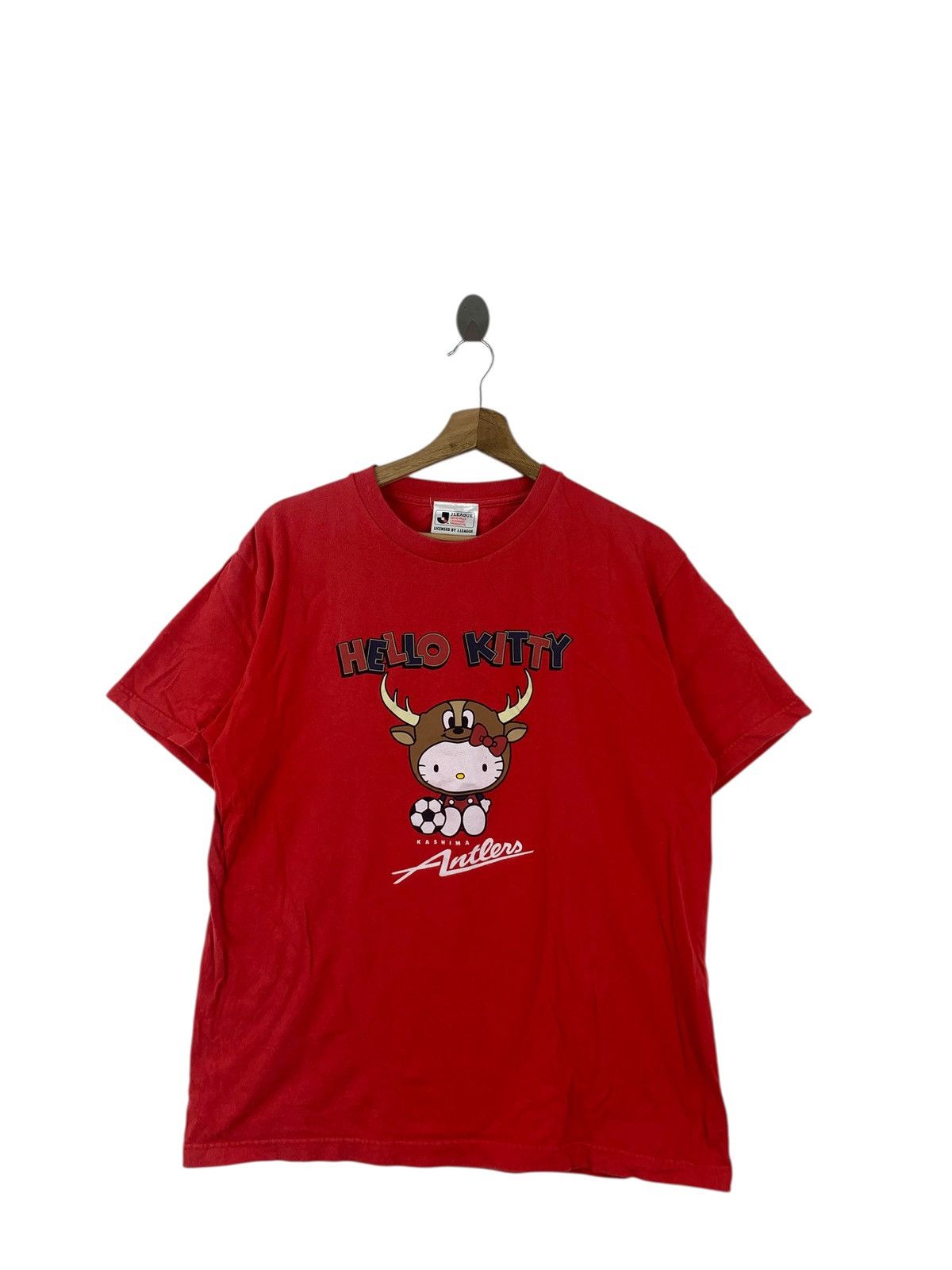 Vintage Vintage HELLO KITTY x KASHIMA ANTLERS Football Tee Shirt Top Size L / US 10 / IT 46 - 4 Thumbnail