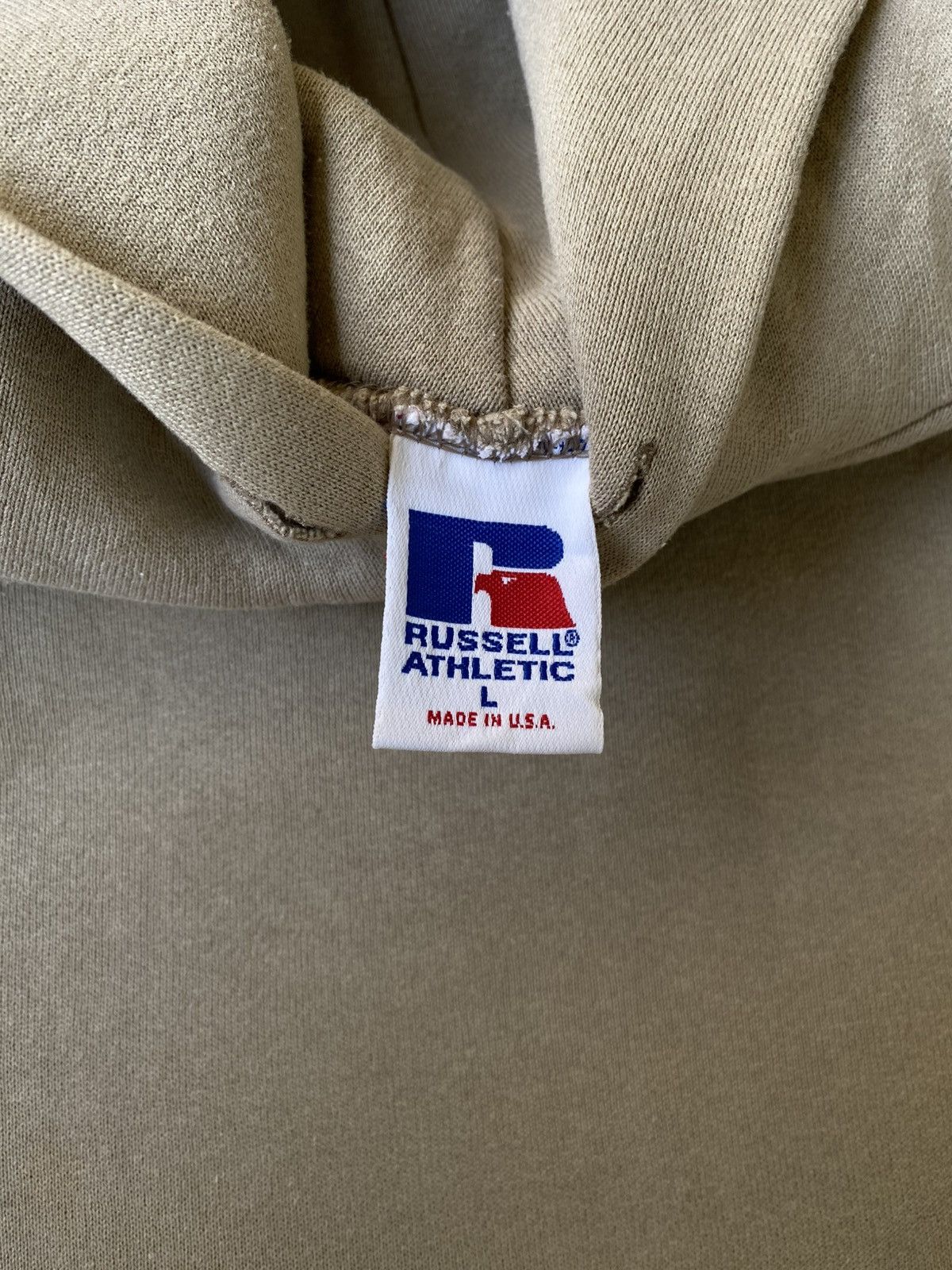 Russell Athletic Vintage 1990’s Russell Athletic Beige Blank Hoodie Size US L / EU 52-54 / 3 - 5 Thumbnail