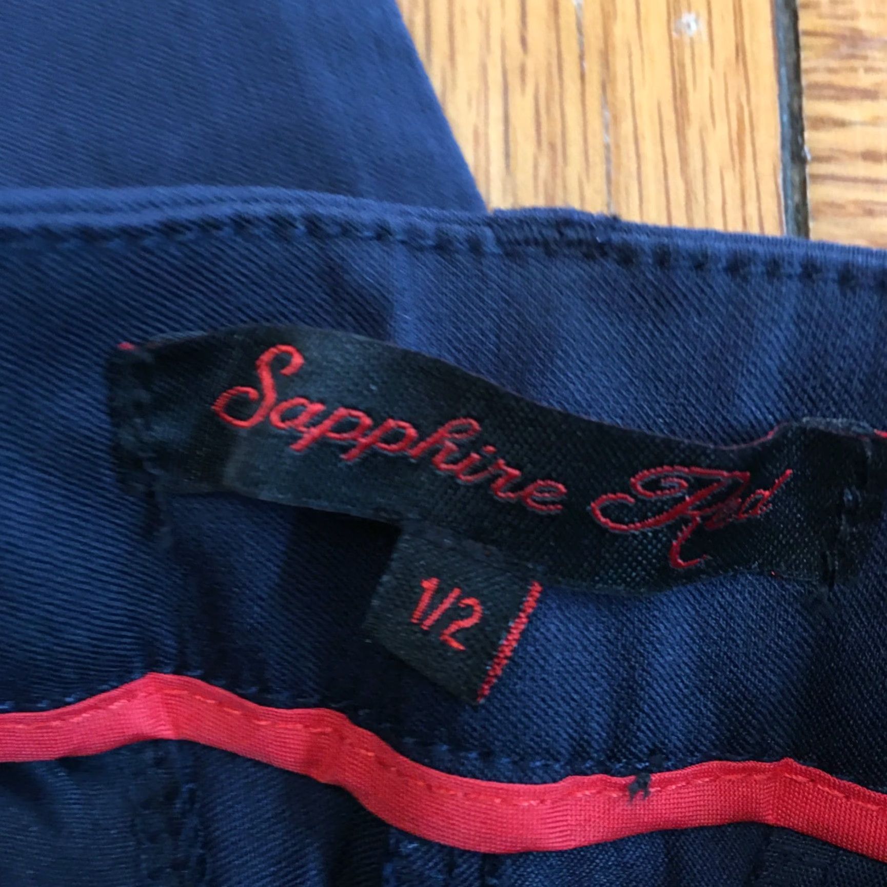Vintage Sapphire Red Stretch Womens Casual Juniors Navy Blue Dress Pants Size 1/2 Size 25" / US 0 / IT 36 - 3 Thumbnail