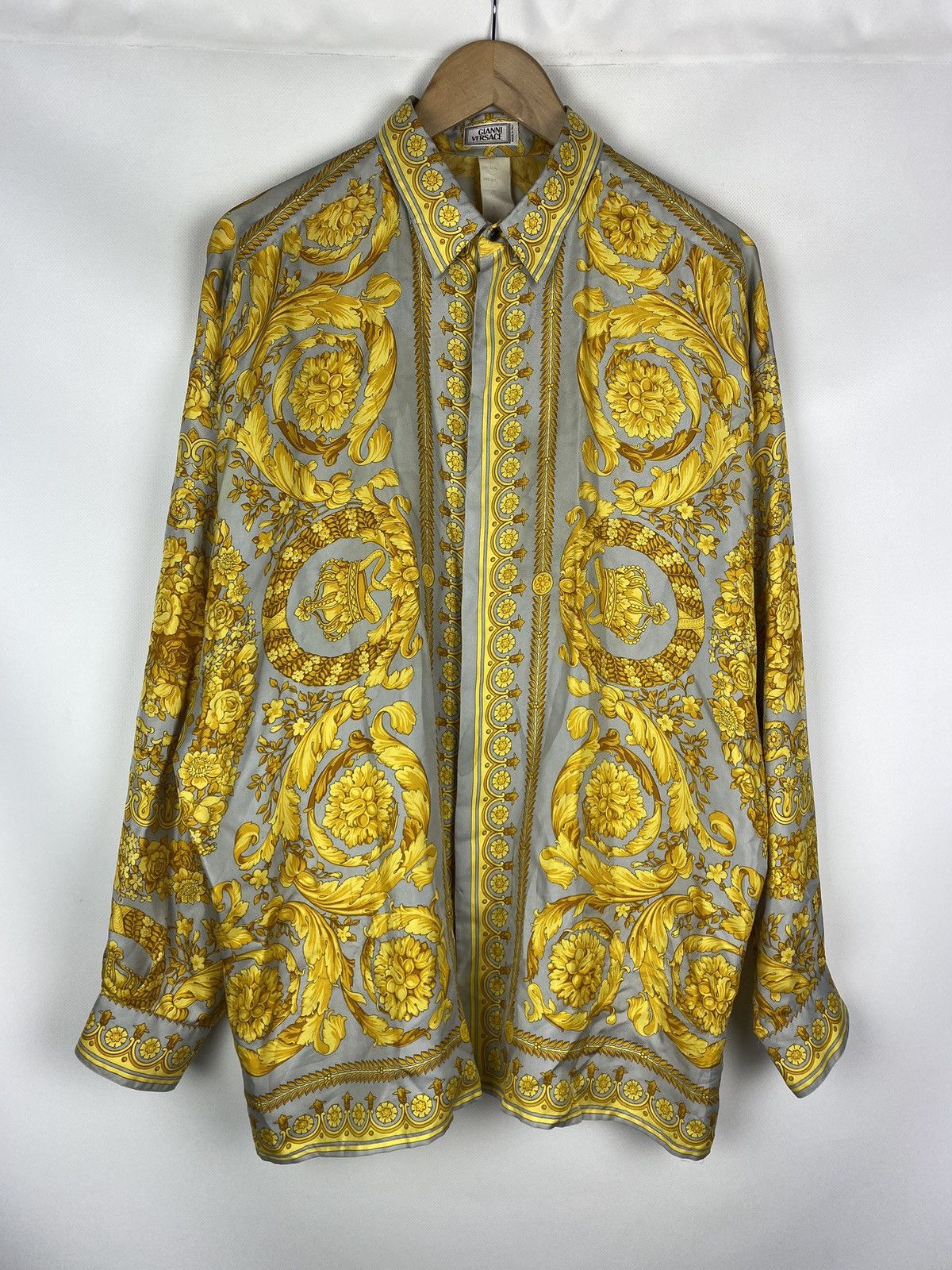 Versace Gianni Versace 90s Barocco pattern silk button up shirt Size US L / EU 52-54 / 3 - 12 Thumbnail