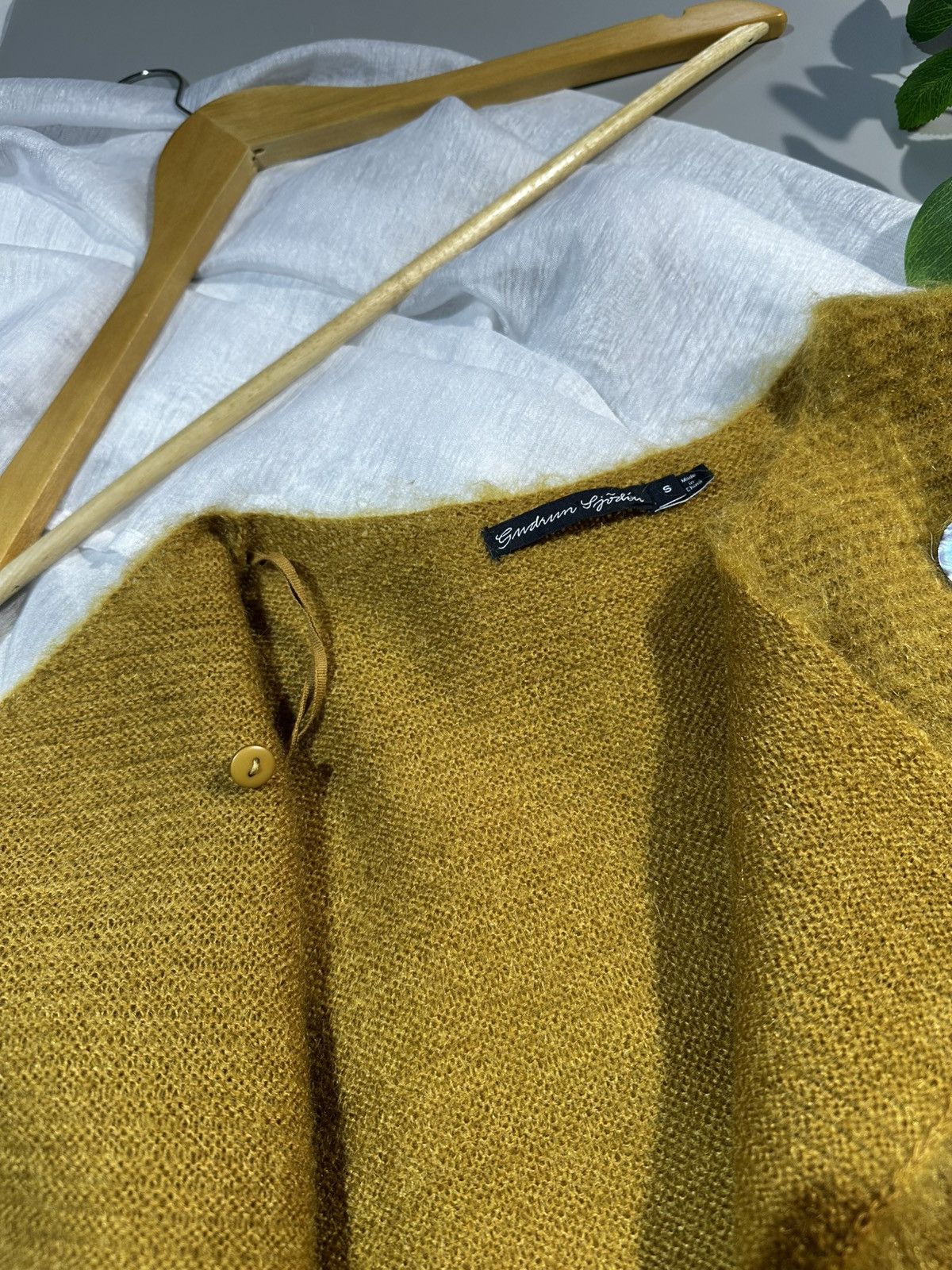 Gudrun Sjoden Gudrun Sjoden Mohair wool blend wrap cardigan jacket mustard Size S / US 4 / IT 40 - 7 Thumbnail