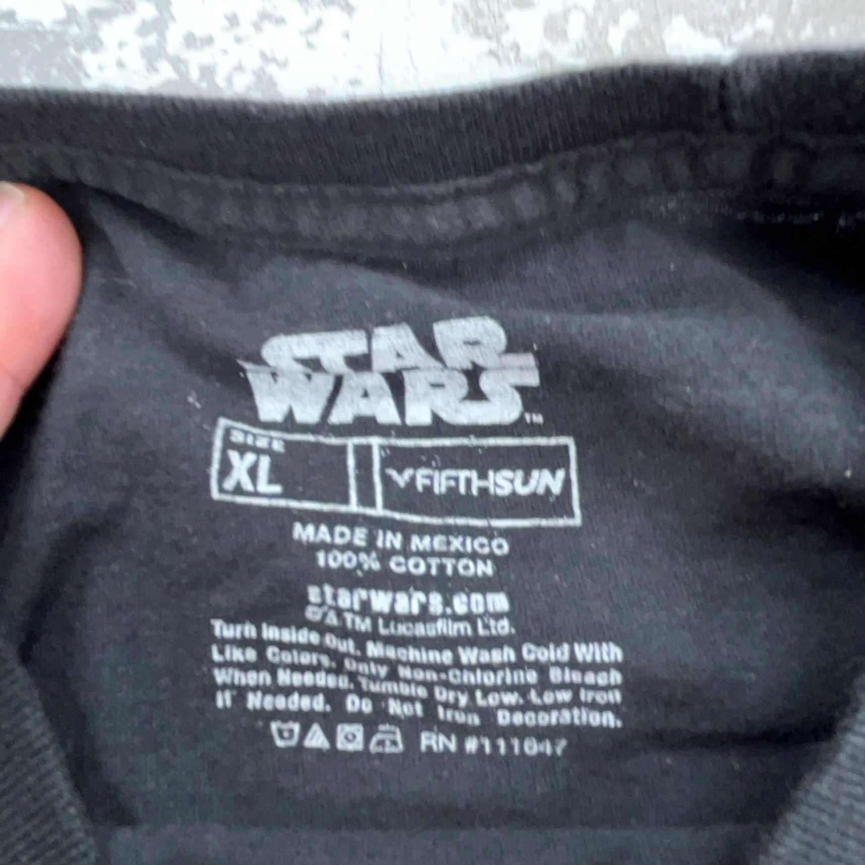 Star Wars VINTAGE Star Wars Shirt Men XL Black Tee Luke Skywalker Retro 80s Movie Logo Adult Size US XL / EU 56 / 4 - 4 Thumbnail