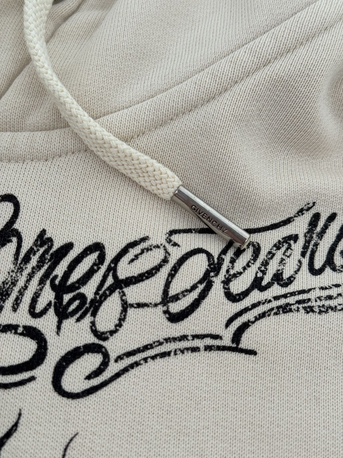 Givenchy Givenchy "After Laughter Comes Tears" Oversized Hoodie Beige Size US M / EU 48-50 / 2 - 11 Thumbnail