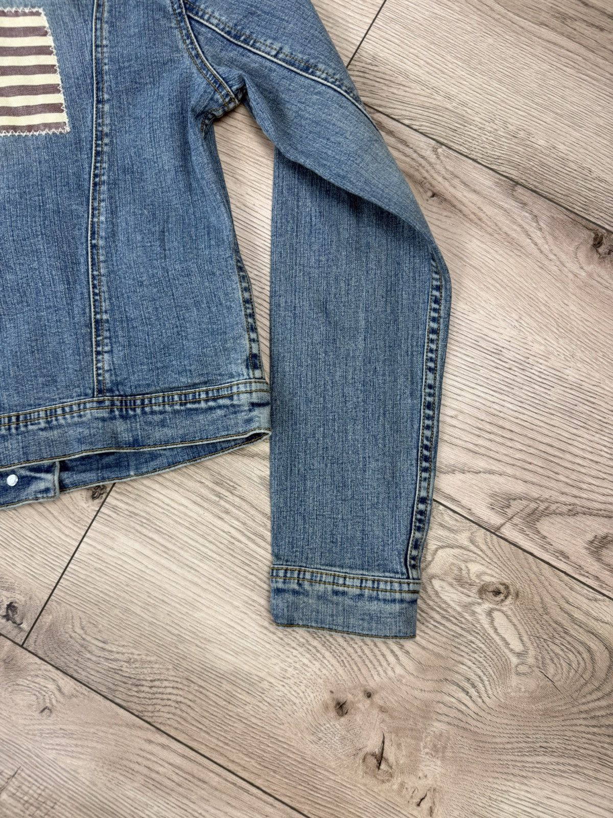 Polo Ralph Lauren × Vintage Vintage Polo Ralph Lauren USA Flag Limited Denim Jacket Size S / US 4 / IT 40 - 3 Thumbnail