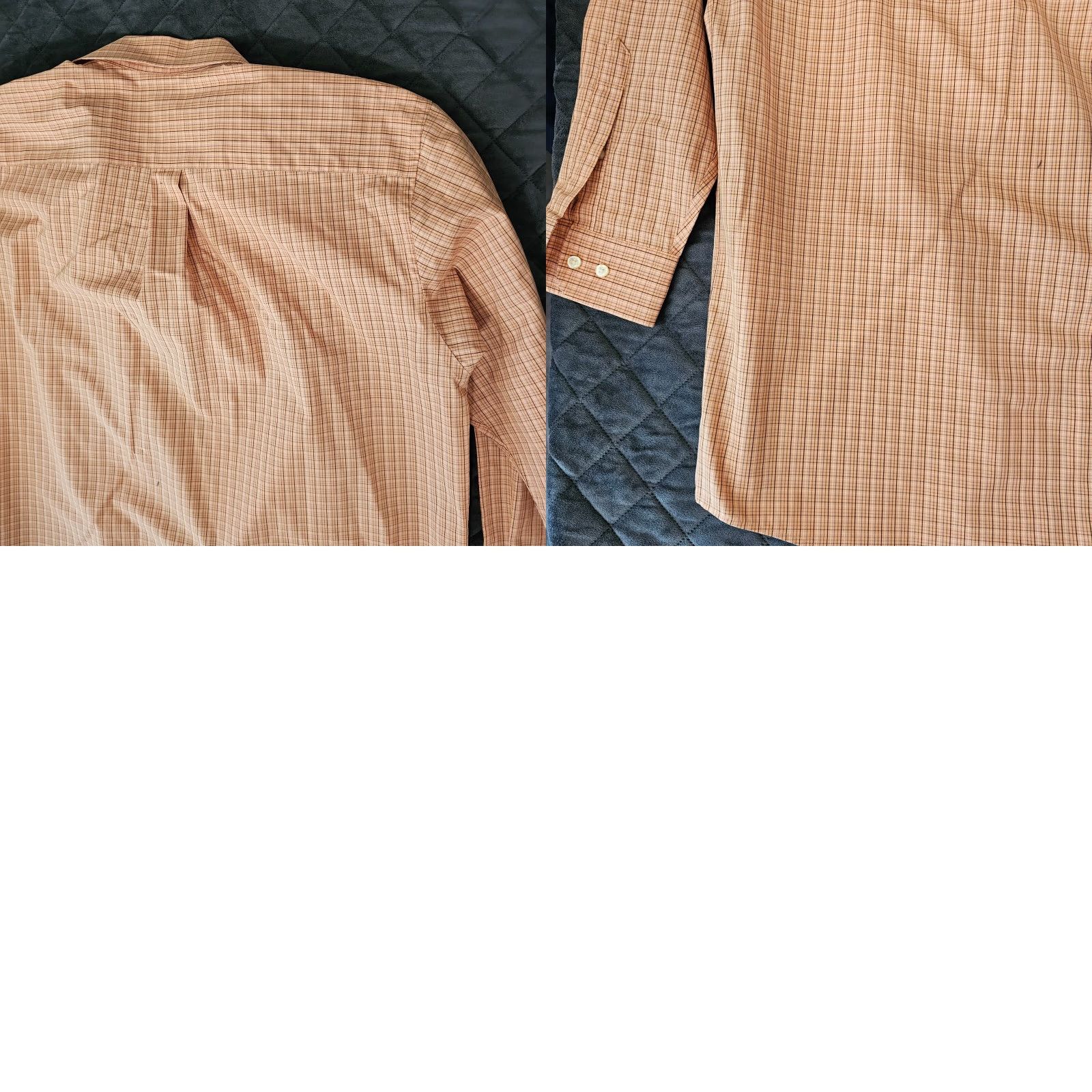 Jos. A. Bank VINTAGE Jos A Bank Men's Orange Check Casual Button-Up Shirt L Classic Fit Cotton Non-Iron Long Sleeve Size US L / EU 52-54 / 3 - 8 Thumbnail
