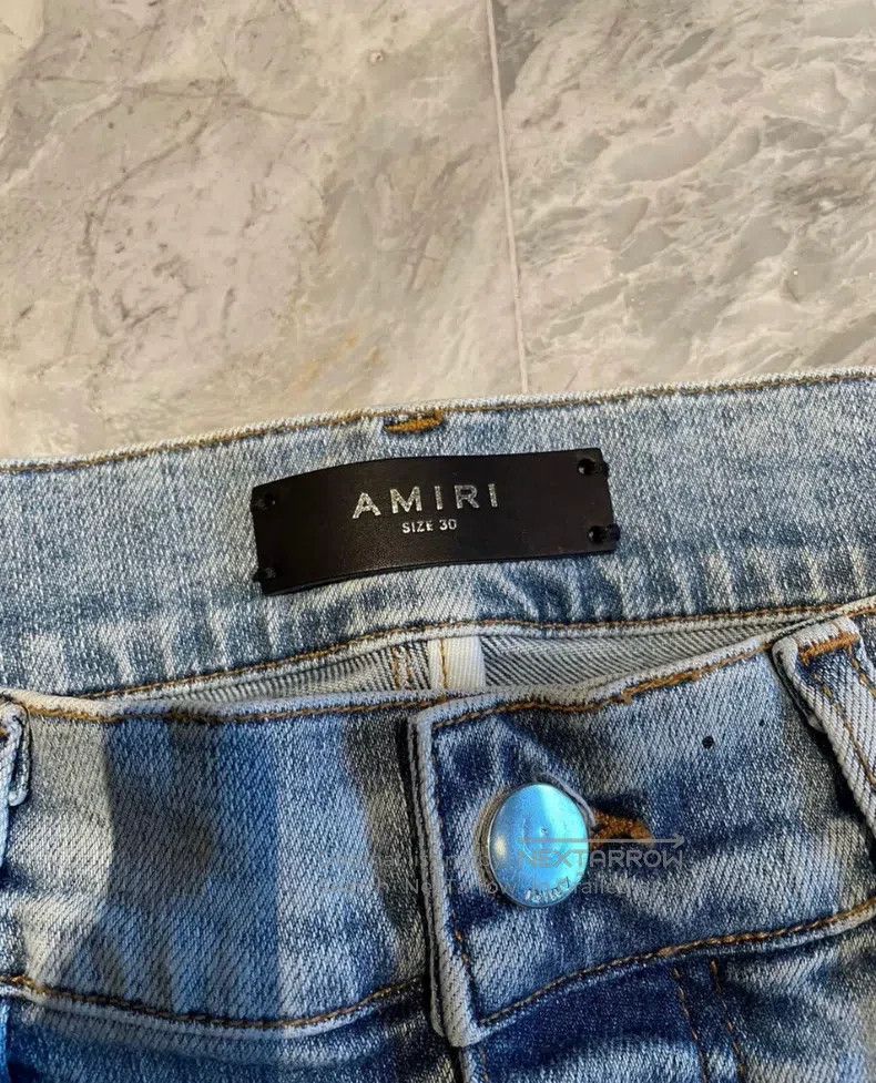 Amiri Amiri Size 30 Splashed Blue Jeans Size US 30 / EU 46 - 2 Thumbnail
