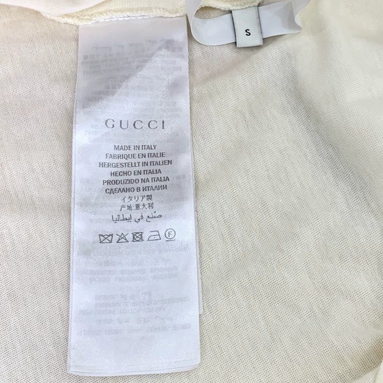 Gucci Gucci Logo sequin design round-neck beige cotton short-slee Size US S / EU 44-46 / 1 - 7 Thumbnail