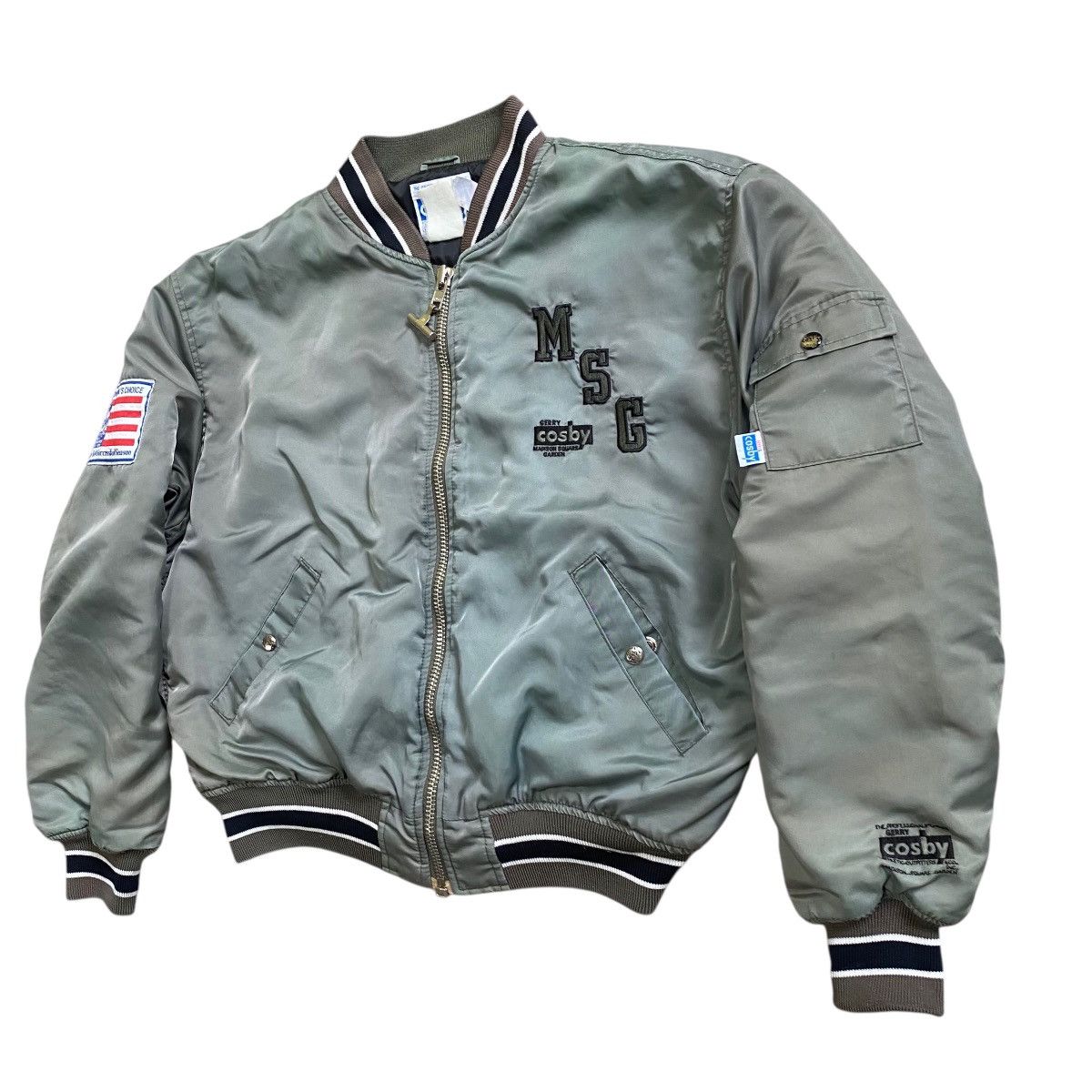 Vintage 💥80s GERRY COSBY BOMBER JACKET BIG LOGO Size US XL / EU 56 / 4 - 4 Thumbnail