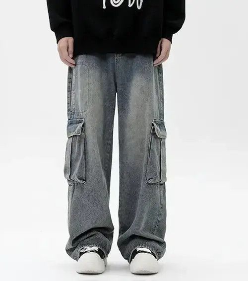 Japanese Brand Y2K Vintage Men Cargo Jeans Size US 26 / EU 42 - 6 Thumbnail