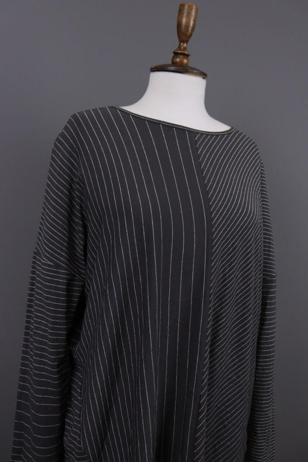 Oscar De La Renta Oska Brown Striped Relaxed Lagenlook Tunic Dress Size 2 Size XS / US 0-2 / IT 36-38 - 6 Thumbnail