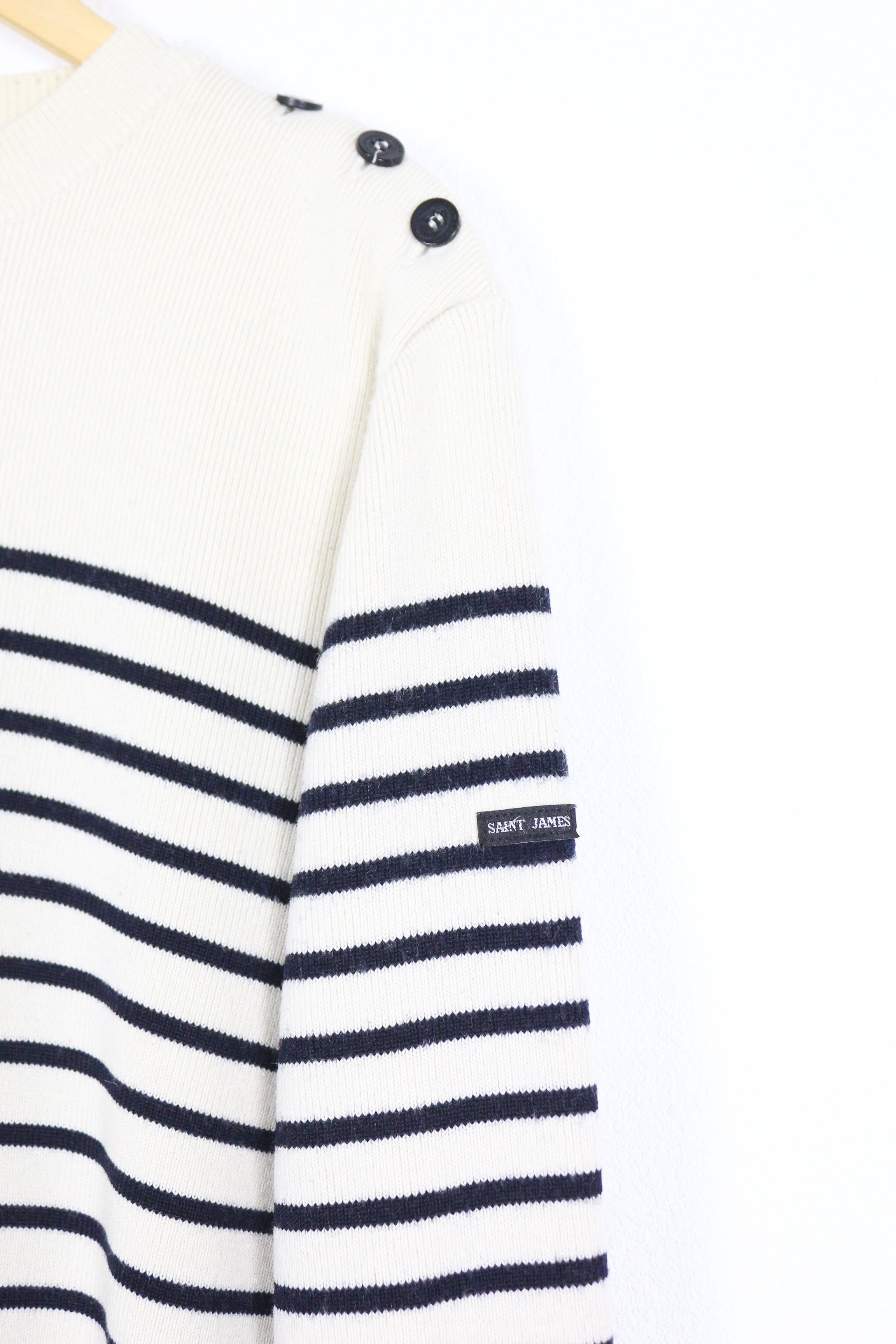 Saint James Saint James l’atelier Breton Striped Sailor Sweater 90s Size US L / EU 52-54 / 3 - 2 Thumbnail