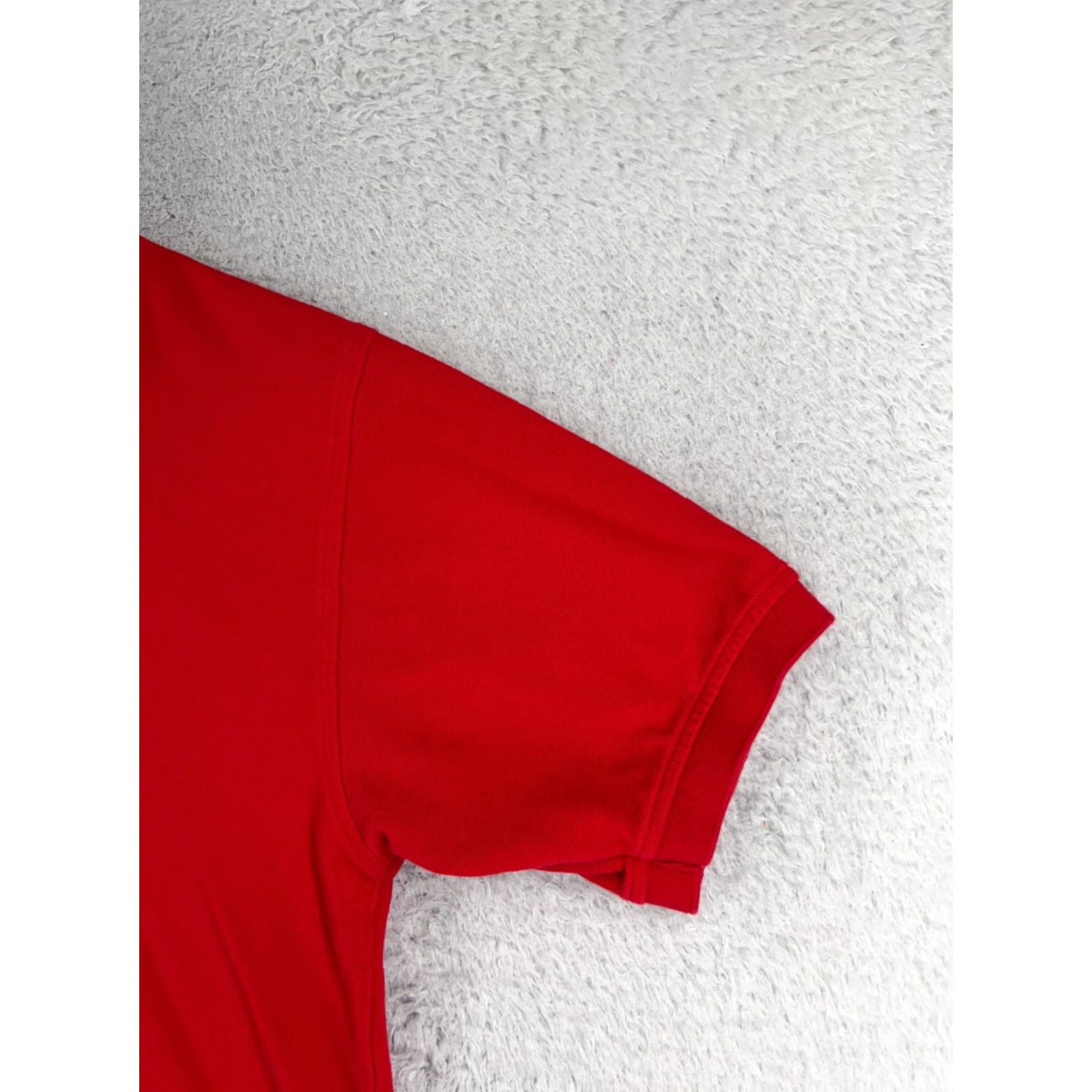 Tommy Hilfiger VINTAGE Tommy Hilfiger Polo Shirt Men XL Red 100% Cotton Knit Short Sleeve Solid Embroidered Logo Golf/Activewear Modern American Sports Mens Size US XL / EU 56 / 4 - 2 Thumbnail