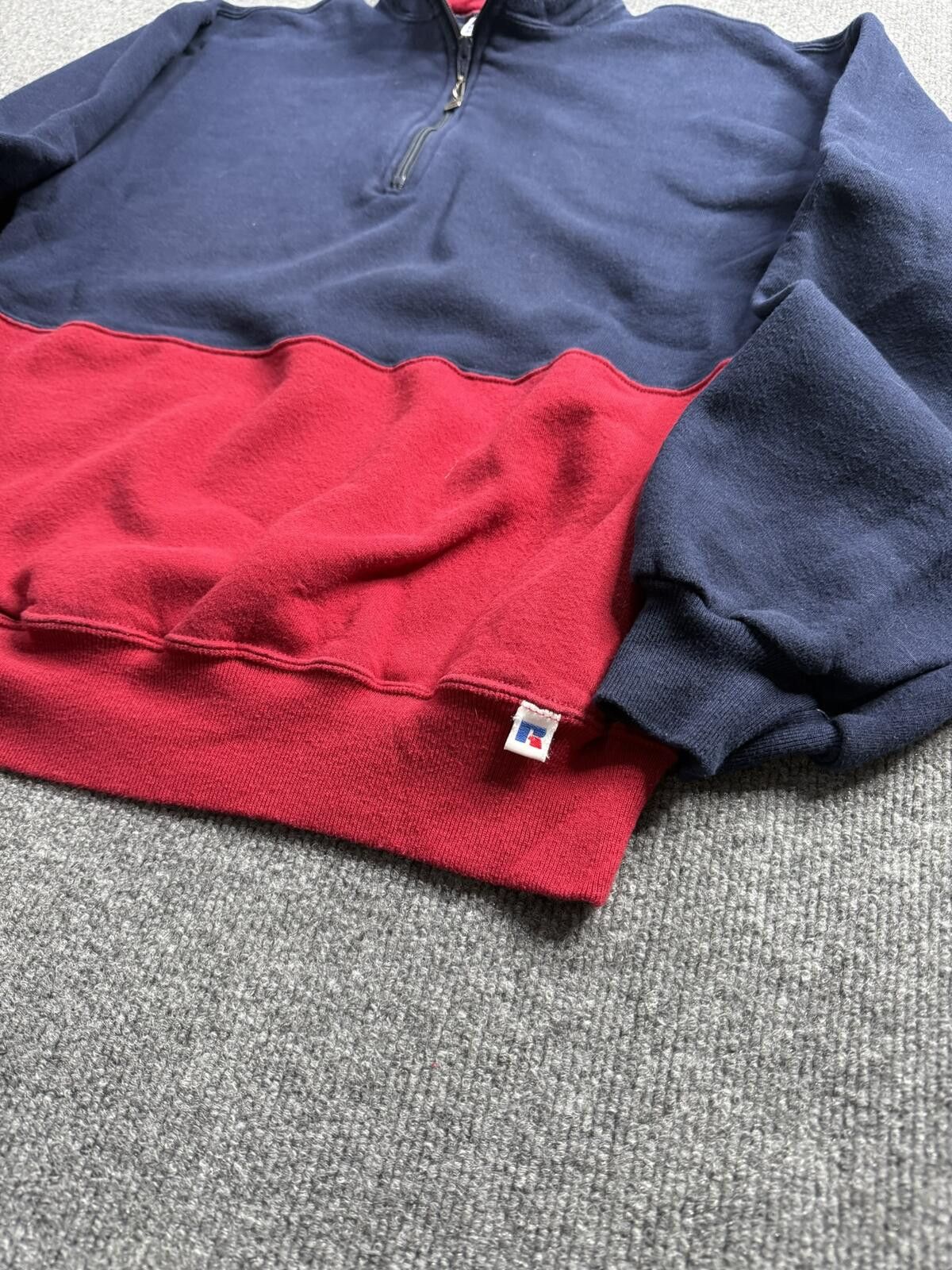 Russell Athletic Vintage 90s Russell Athletic 1/4 Zip Pullover Sweatshirt L Size US L / EU 52-54 / 3 - 3 Thumbnail