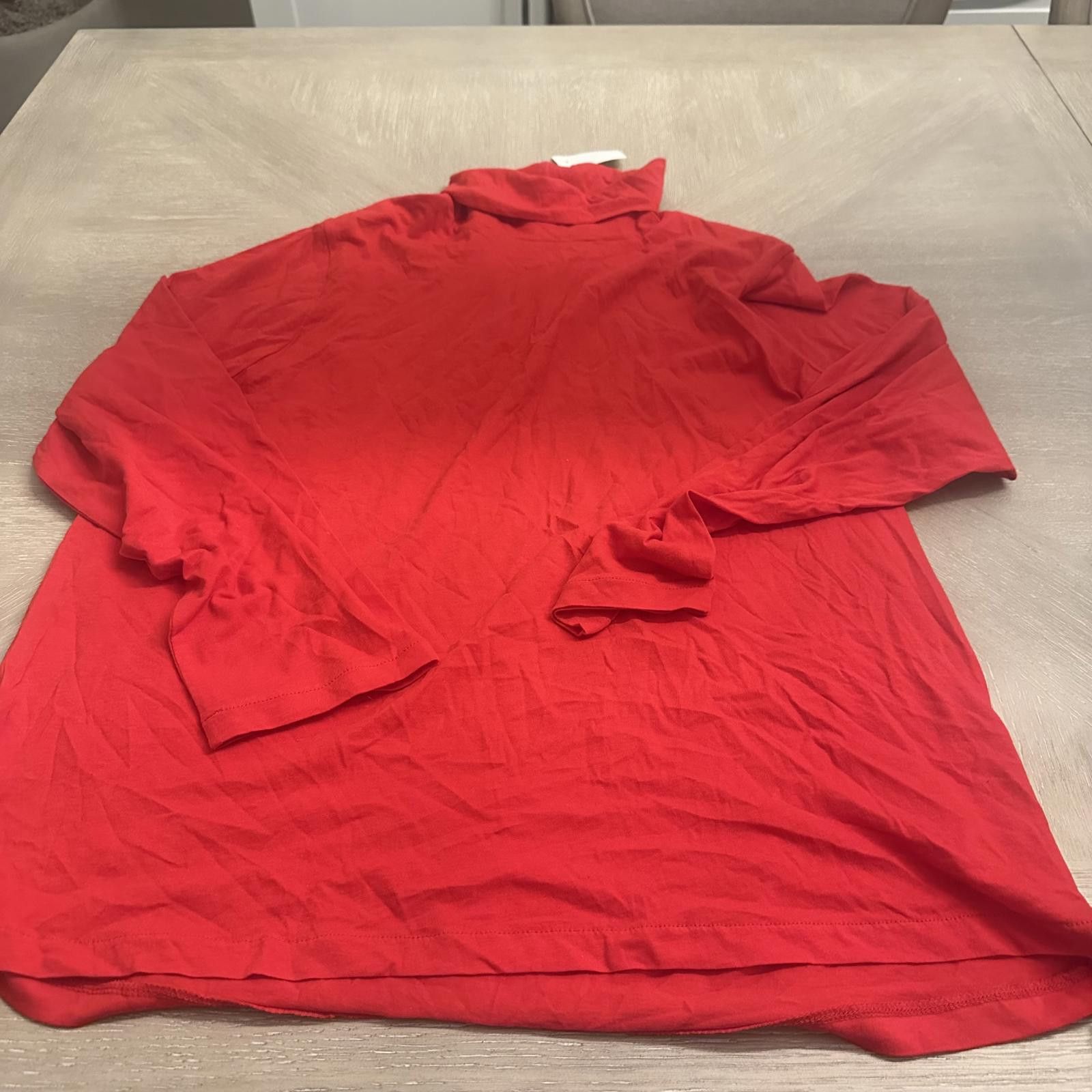 J.Crew J.Crew Red Long Sleeve Turtleneck - Size 2X Size XXL / US 16-18 / IT 52-54 - 1 Thumbnail