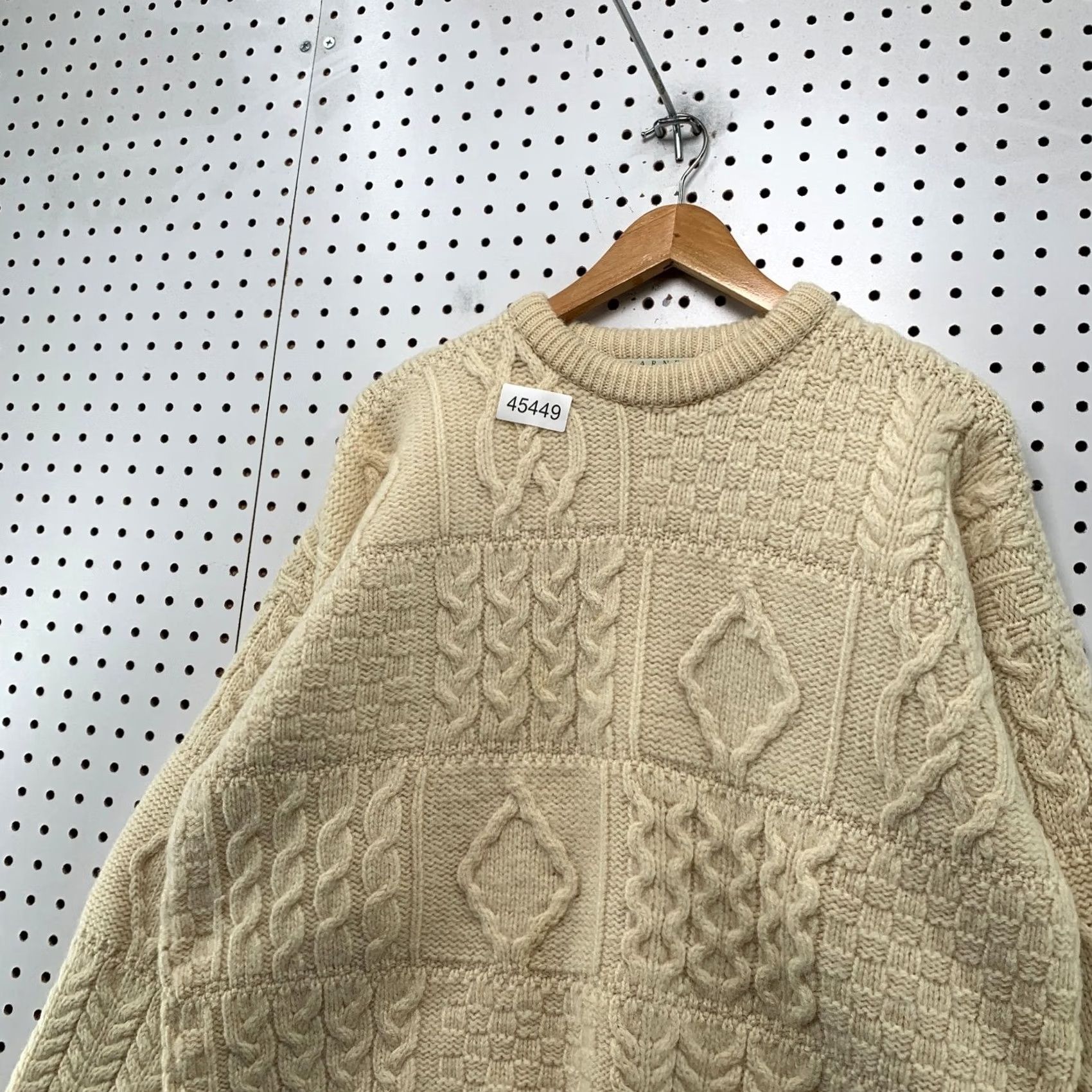 Vintage Blarney Woolen Mills Wool Knit Sweater Mens Large Thick Fisherman Knit Ireland Shirt Size US L / EU 52-54 / 3 - 3 Thumbnail