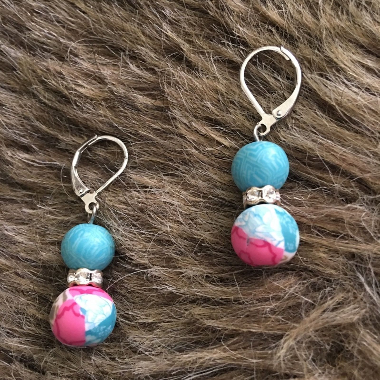 Jewelry Lever back rhinestone silicone ball bead earrings Size ONE SIZE - 1 Thumbnail