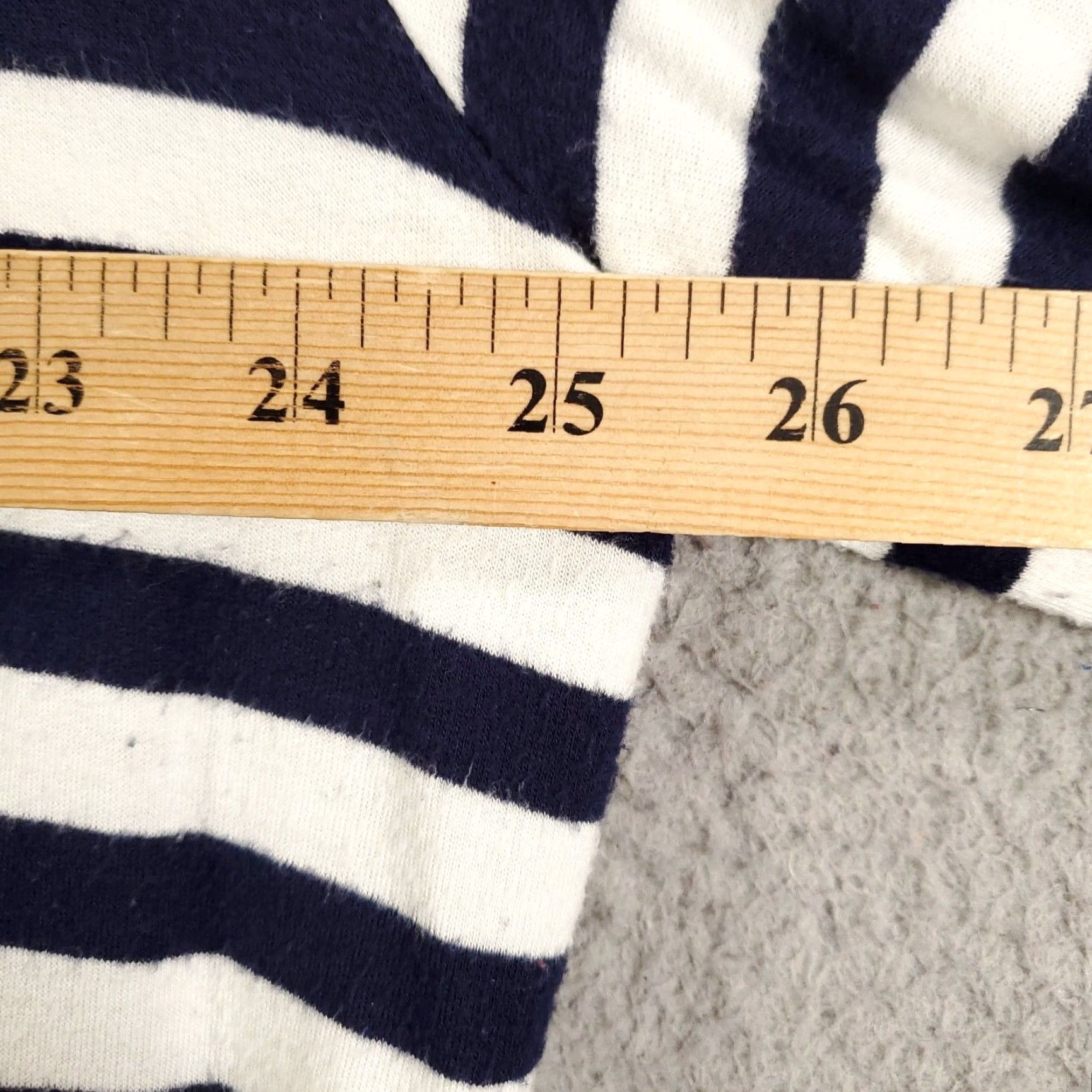Vintage Chicos Cardigan Womens XL Navy Blue White Striped Waterfall Open-Knit Viscose Spandex Knit Casual Womens Size XL / US 12-14 / IT 48-50 - 4 Thumbnail