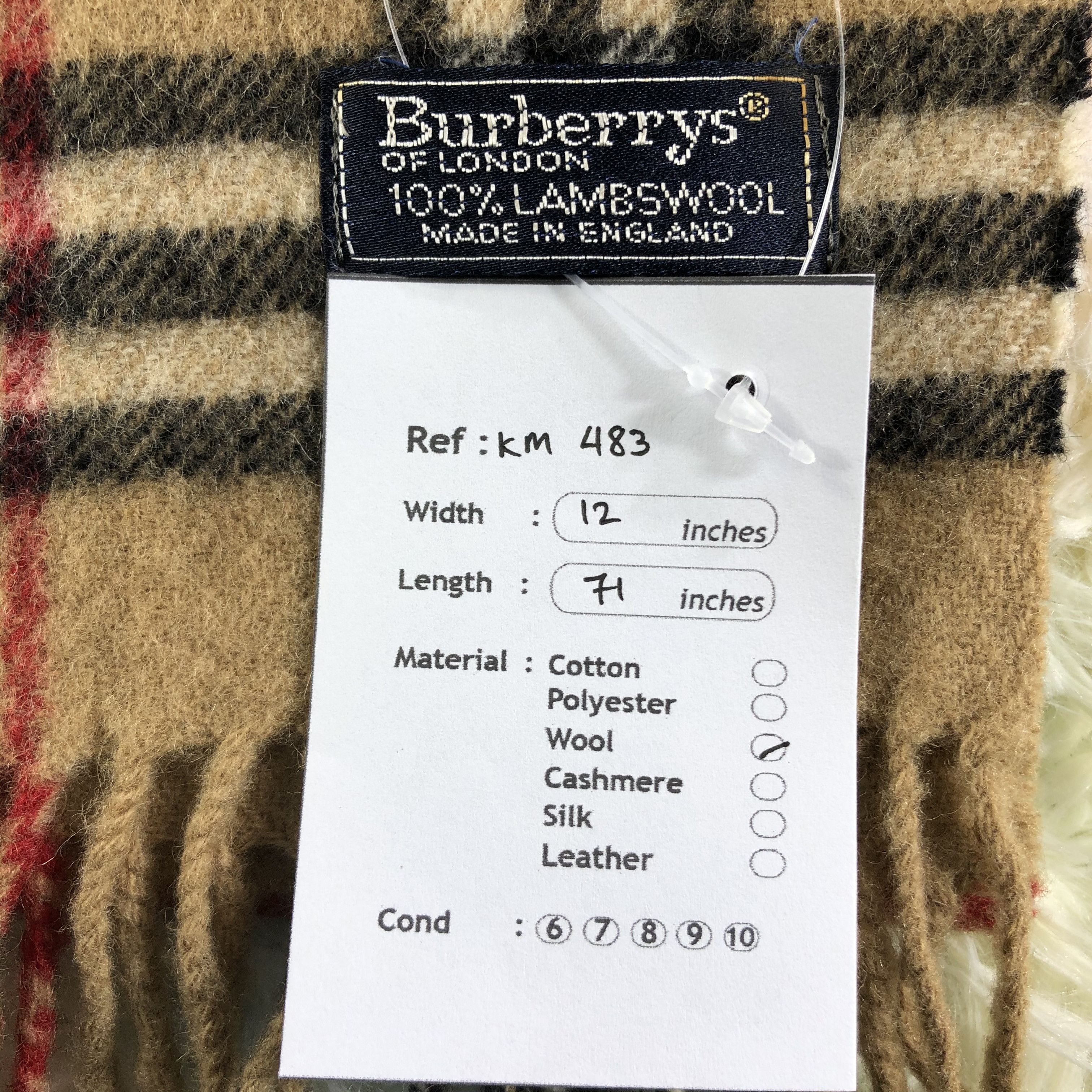 Burberry × Vintage Burberry Scarf / Muffler / Neckwear - KM483 Size ONE SIZE - 6 Thumbnail