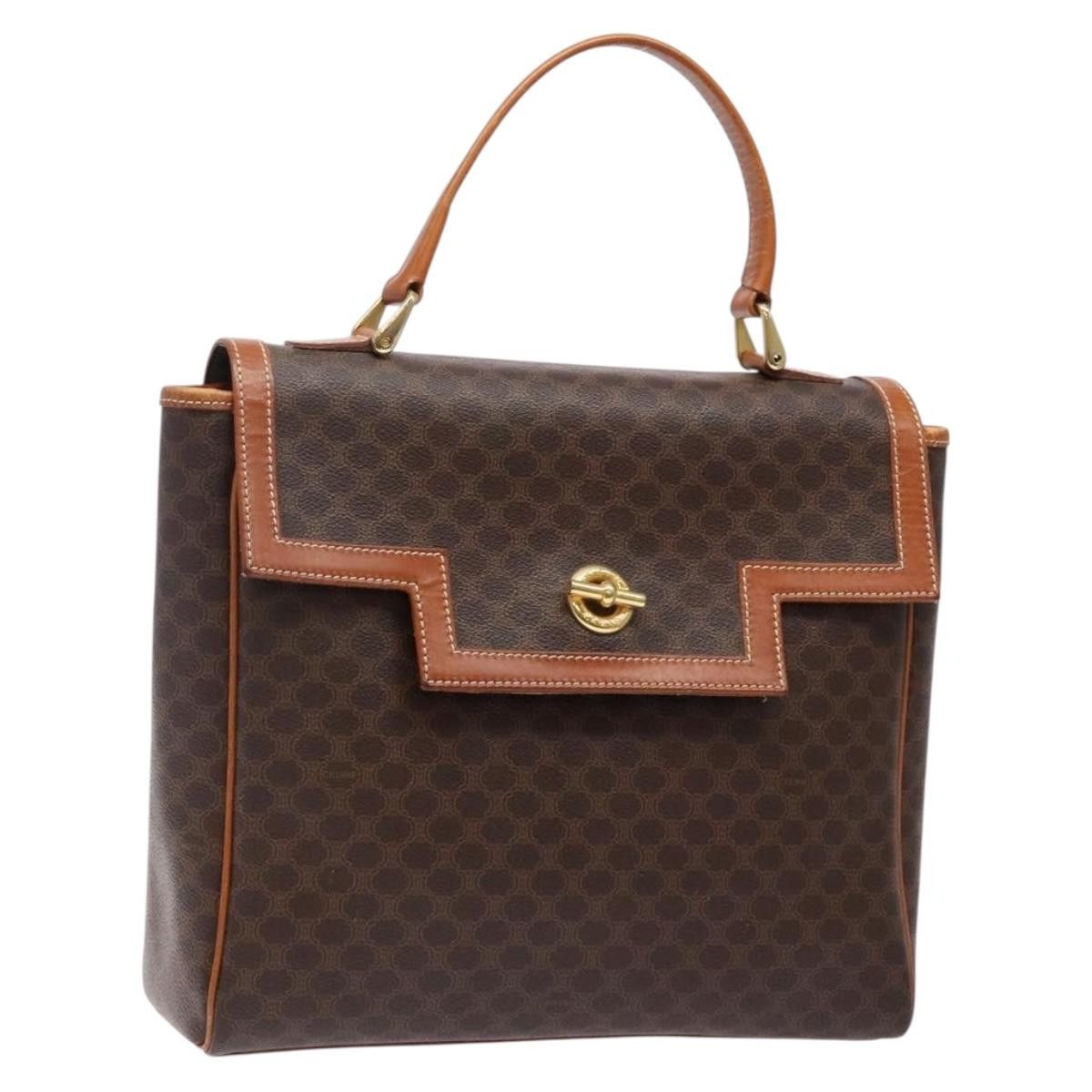 Celine CELINE Macadam Canvas Hand Bag Pvc Leather Brown Gold Size ONE SIZE - 1 Thumbnail