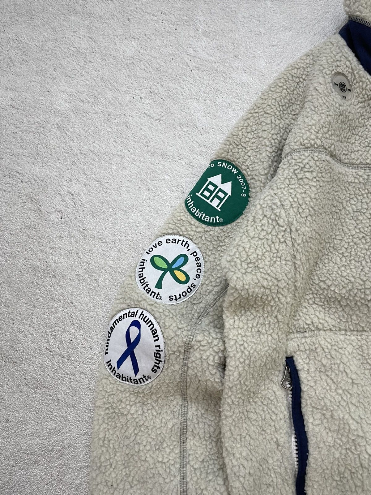 14th Addiction 2000s Inhabitant Patch Sherpa Fleece Jacket Snowboard 14th Size US M / EU 48-50 / 2 - 3 Thumbnail
