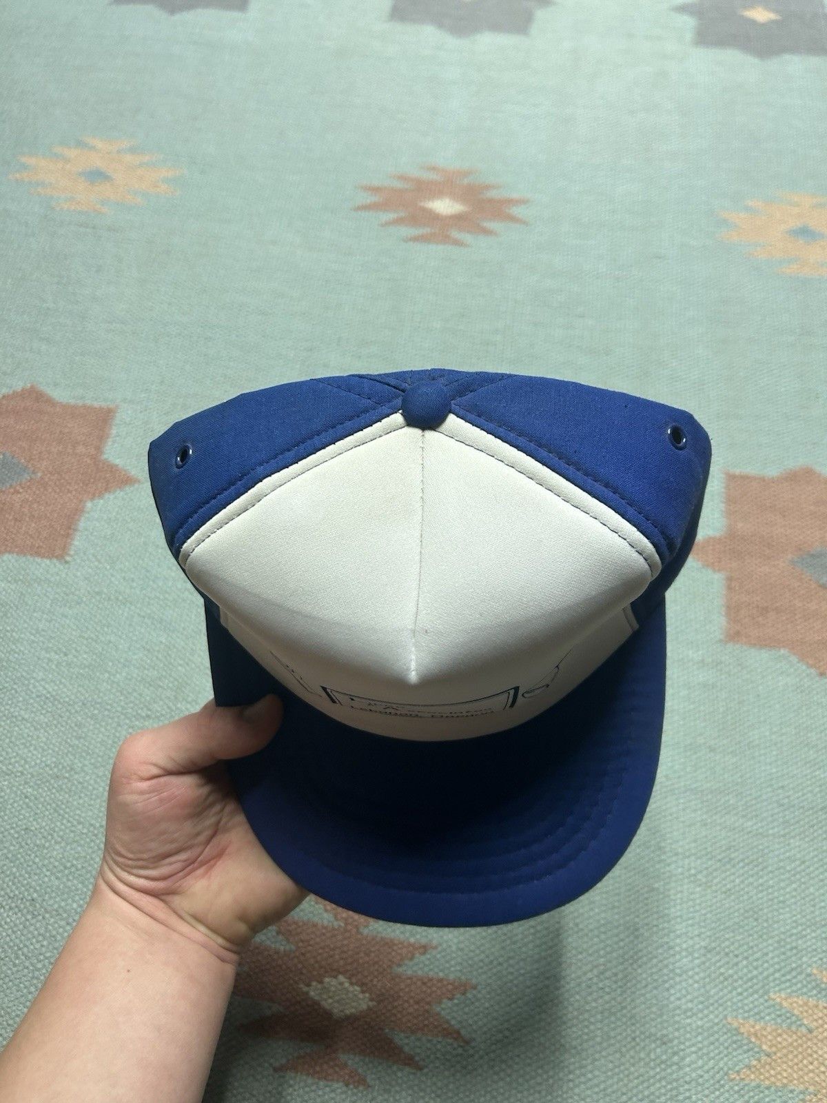 Vintage Vtg SnapBack hat Libra Associates Lebanon Oregon blue white Size ONE SIZE - 3 Thumbnail