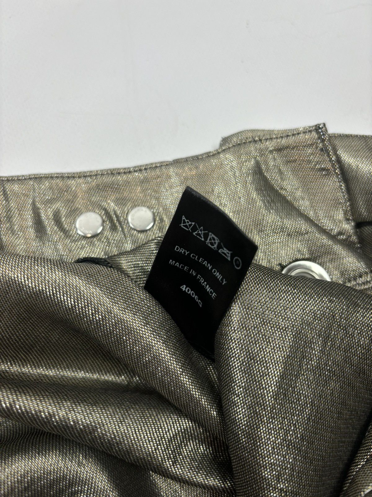 Anthony Vaccarello ARCHIVE Anthony Vaccarello Metallic Runway Pants Size 28" / US 6 / IT 42 - 6 Thumbnail