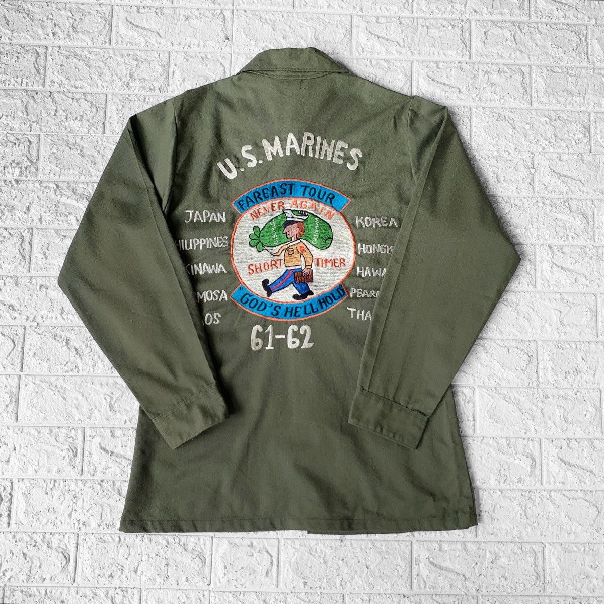 Vintage Vintage 80s OG 507 Us Marines Tour 61-62 Embroidered Logo Size US M / EU 48-50 / 2 - 2 Thumbnail