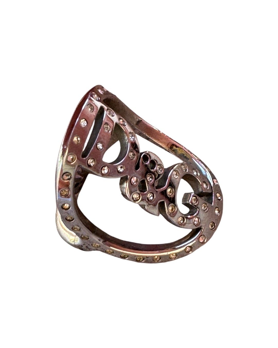 Dolce & Gabbana RHINESTONES LOGO RING Size ONE SIZE - 2 Thumbnail