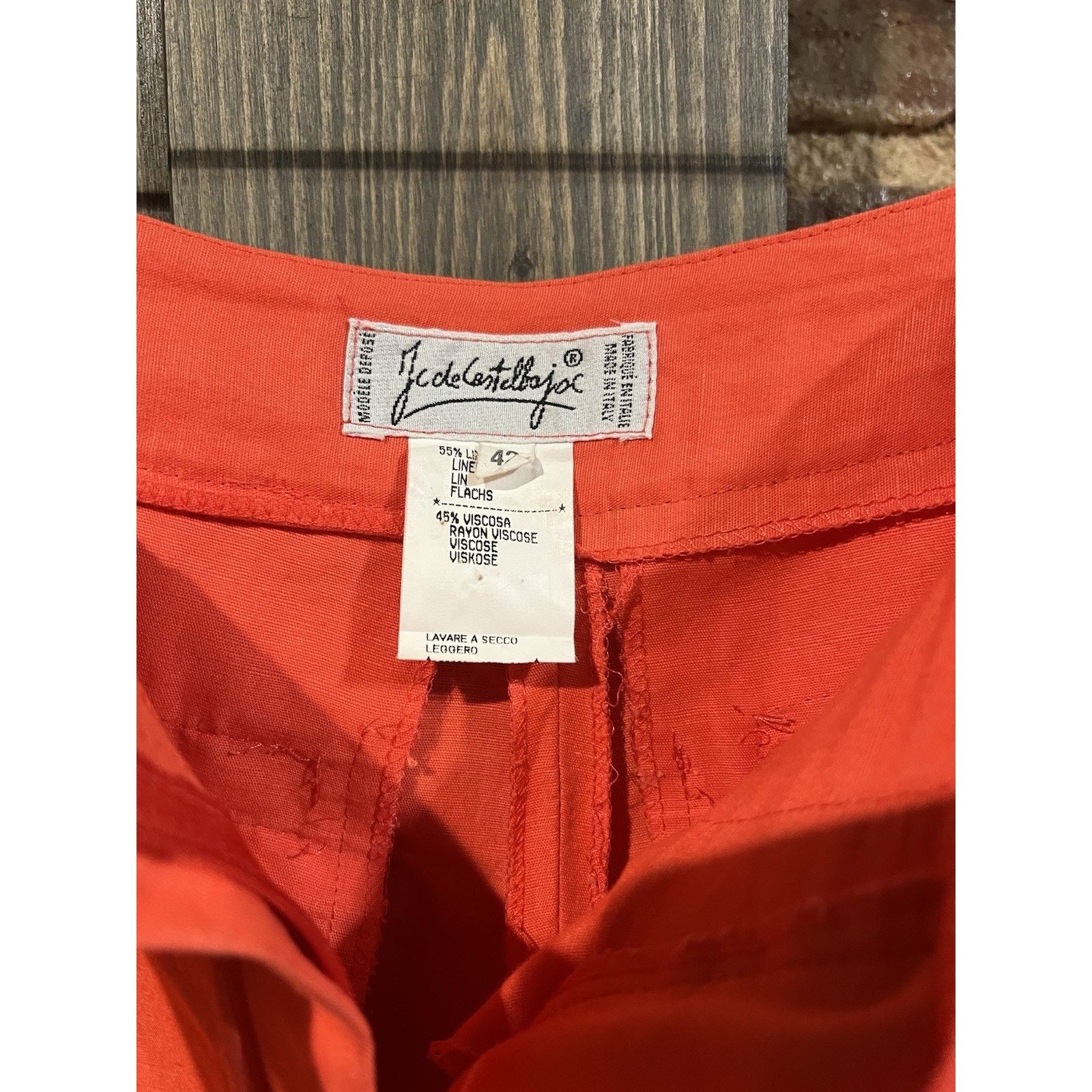 Jean Charles De Castelbajac Jean Charles de Castelbajac Vintage Linen High Waist US 12 Size 34" / US 12 / IT 48 - 3 Thumbnail
