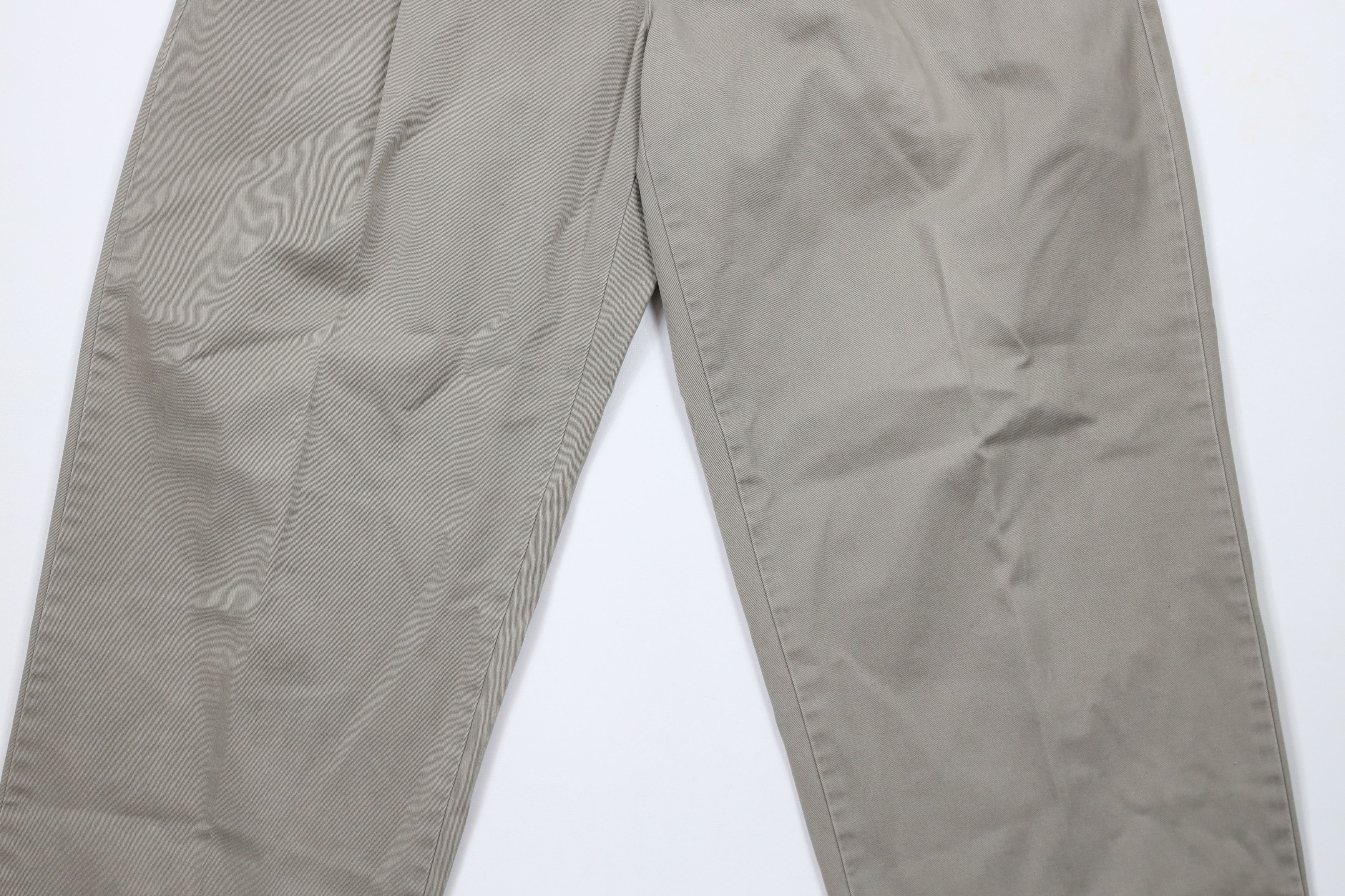 Ralph Lauren × Vintage Vintage 90s Ralph Lauren Wide Leg Chino Pants Green Gray Size US 34 / EU 50 - 3 Thumbnail