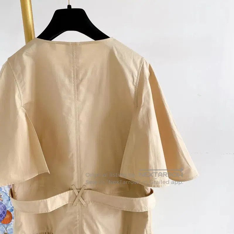 Burberry Burberry Khaki Short Sleeve Dress for Women. Size L / US 10 / IT 46 - 5 Thumbnail