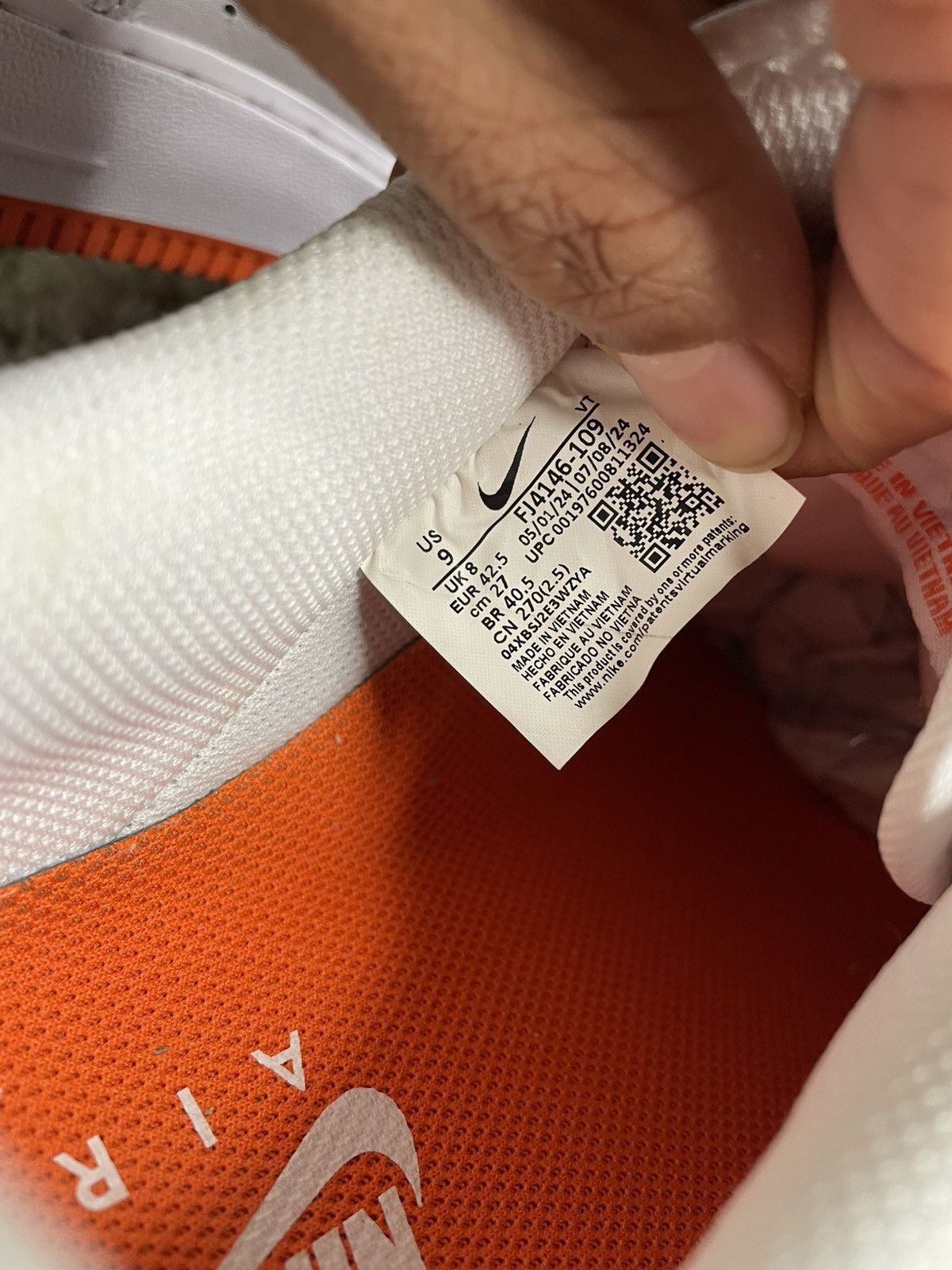 Nike Air Force 1 07 Safety Orange Size US 9 / EU 42 - 10 Thumbnail
