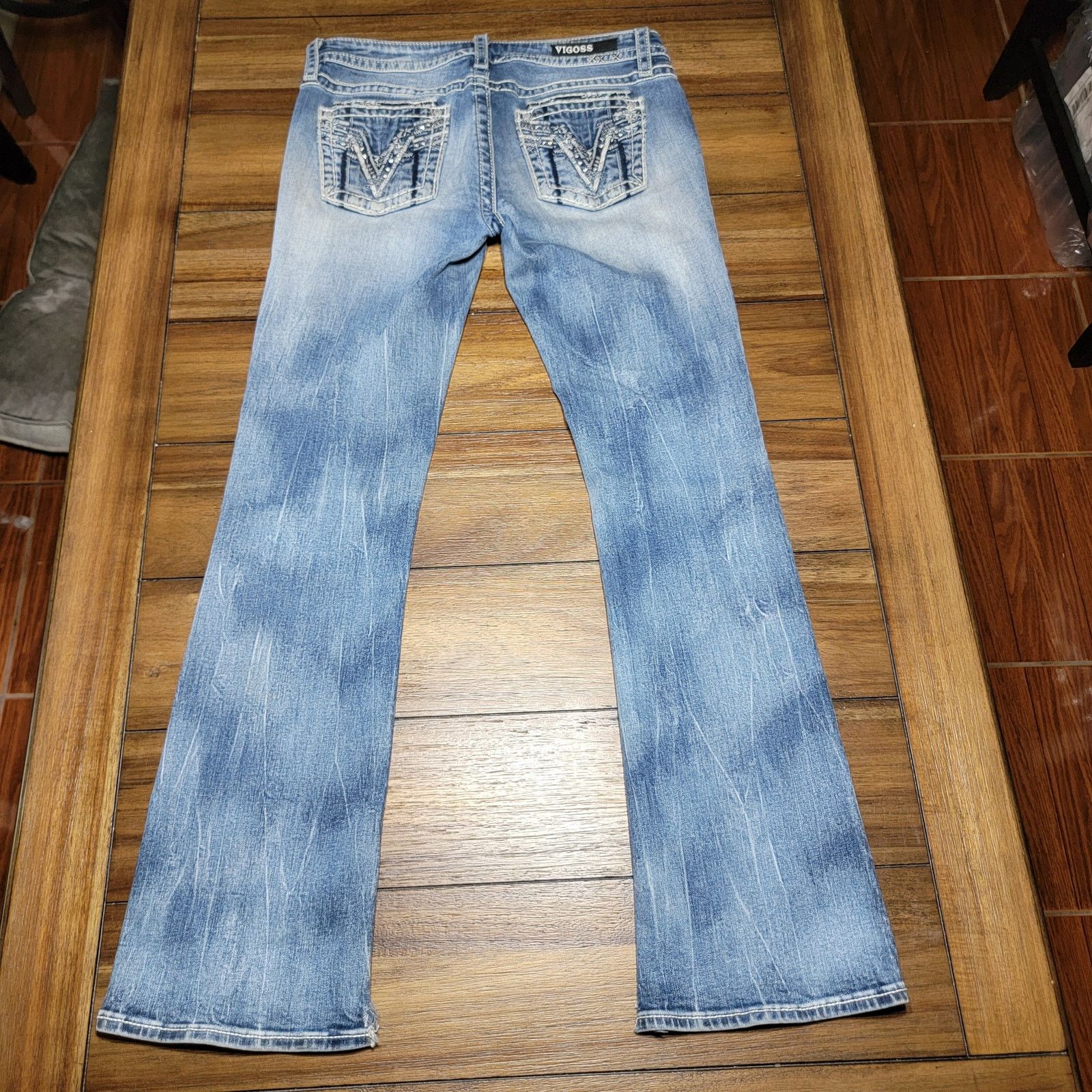 Other Vigoss Classic Boot Cut w/ Bling Back Pockets - Size W29 L33 Size 29" - 4 Thumbnail