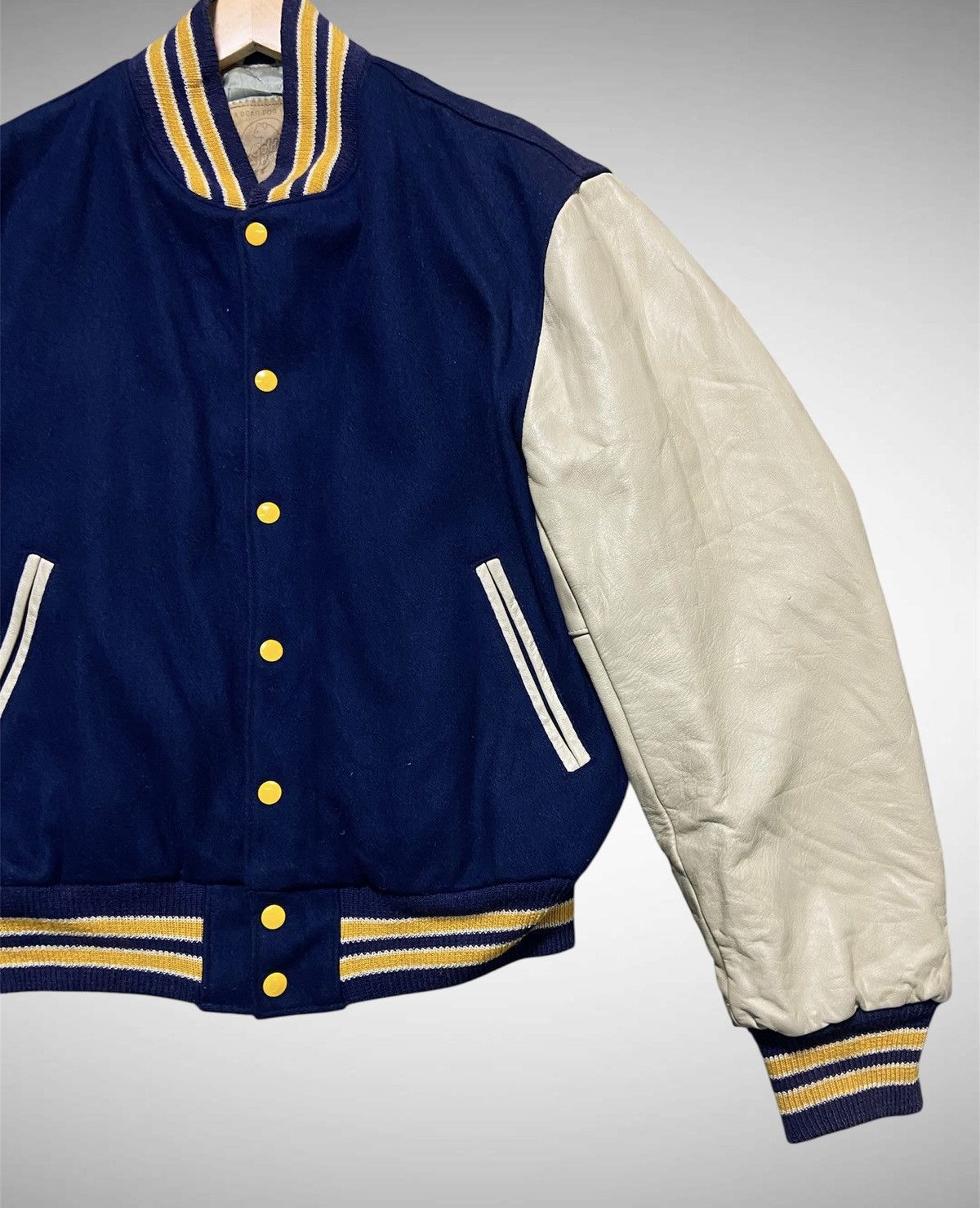 Golden Bear Vintage 90s Golden Bear Wool-Leather Varsity Jacket Size US L / EU 52-54 / 3 - 5 Thumbnail