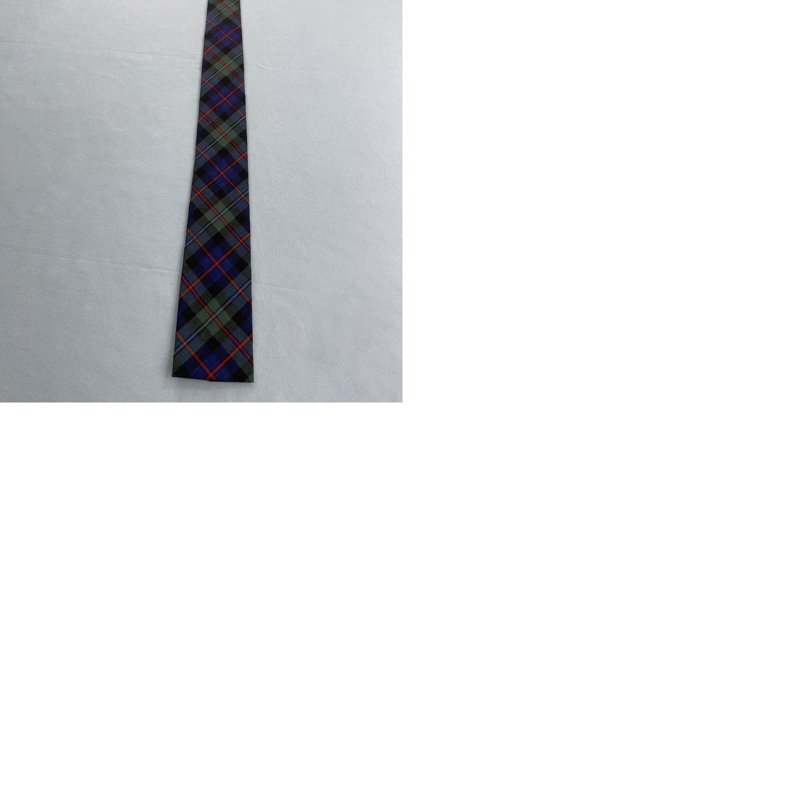 Vintage VINTAGE Melbrooke Tie Tartan Plaid Green Virgin Wool 2.5x51 Neckwear Mens Cap Capsule Necktie 50s Distinctive Square End Size ONE SIZE - 12 Thumbnail