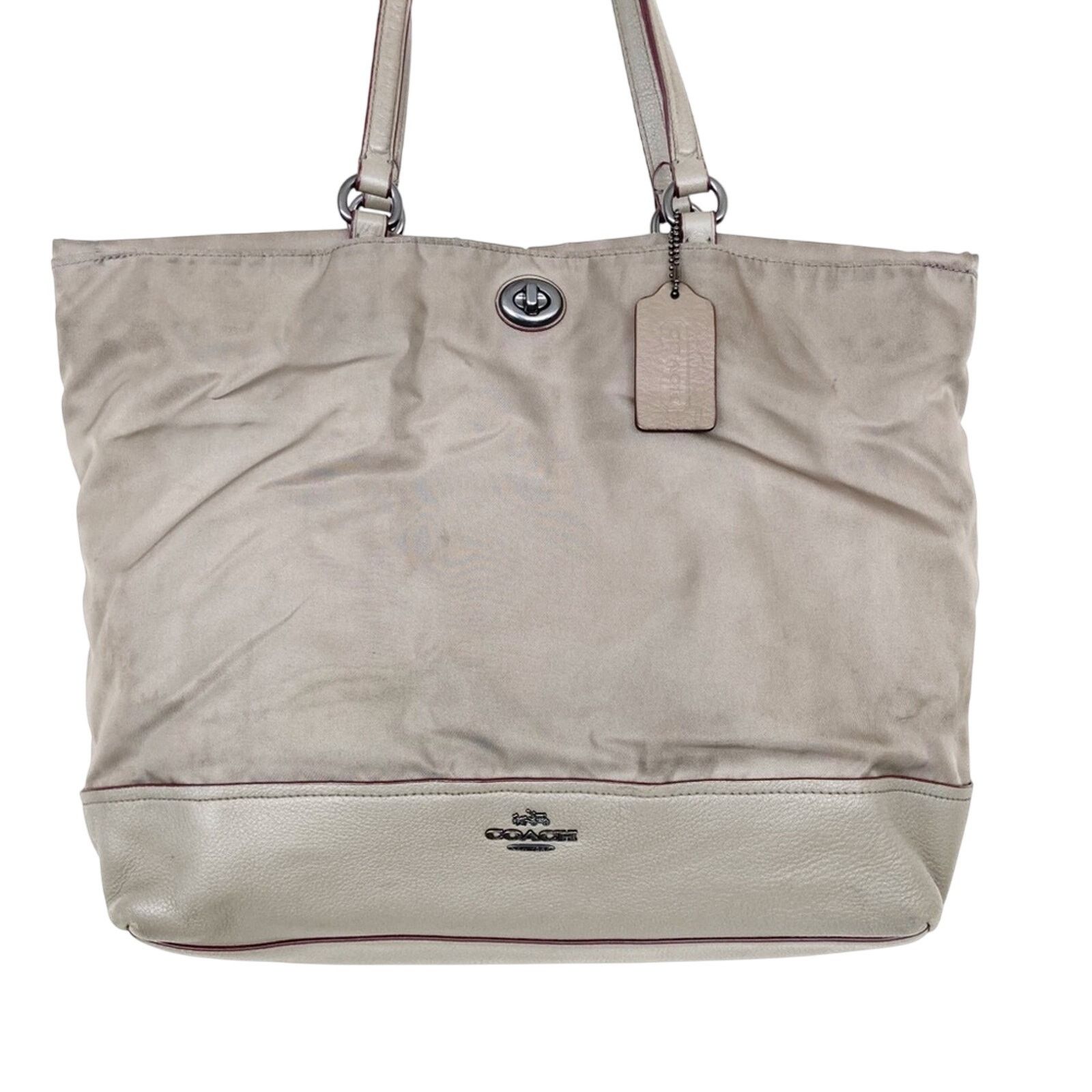 Coach Coach Nylon and Leather Tote Shoulder Bag F57903 Size ONE SIZE - 2 Thumbnail