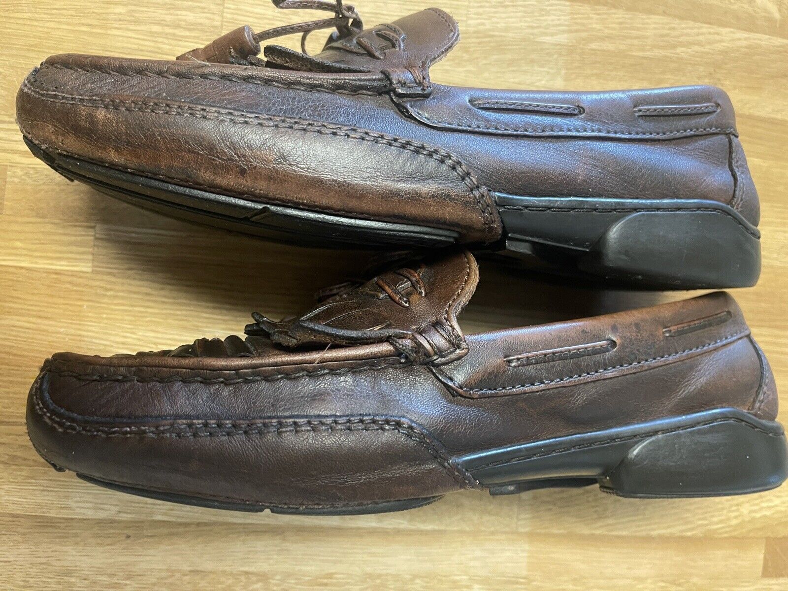 Giorgio Brutini Giorgio Brutini Shoes Men's Size 8M Woven Tassle Loafers Bro Size US 8 / EU 41 - 9 Thumbnail