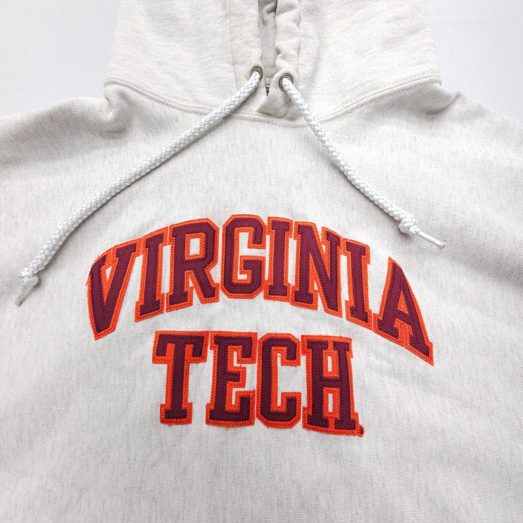 Champion VINTAGE Champion Reverse Weave Hoodie Sweatshirt Men Large Gray Virginia Tech University Logo Heavyweight Pockets Size US L / EU 52-54 / 3 - 2 Thumbnail