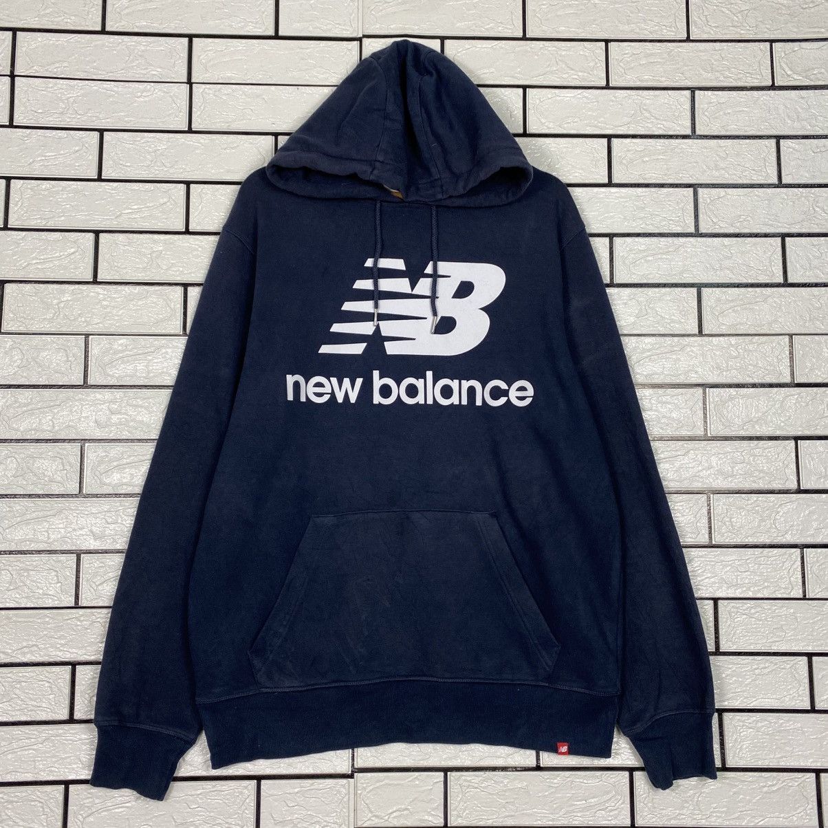 Japanese Brand Vintage Hoodie Pull Over New Balance Big Logo Over Print Size US L / EU 52-54 / 3 - 2 Thumbnail