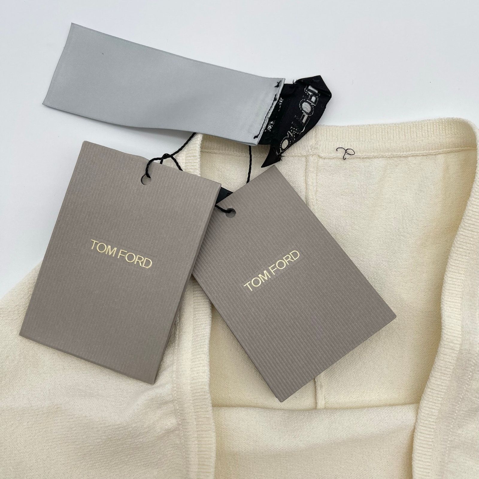 Tom Ford TOM FORD | NWT Jersey Knicker in Off White Boy Short S Size 26" / US 2 / IT 38 - 4 Thumbnail