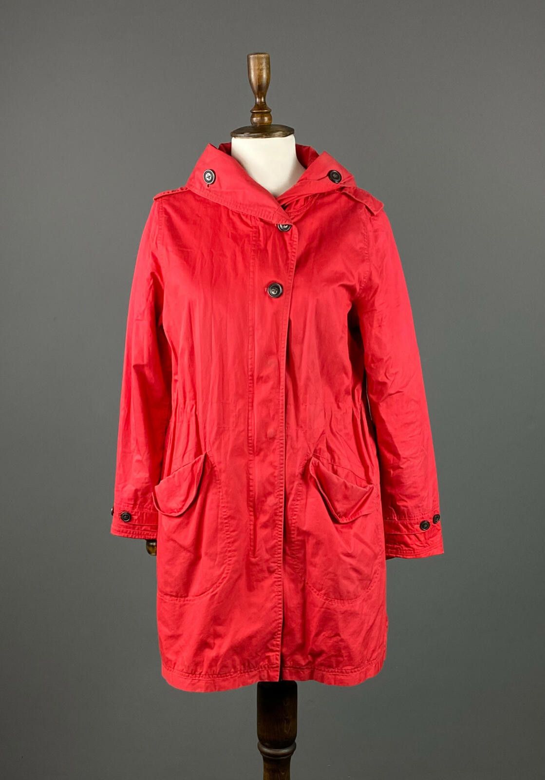 Woolrich Woolen Mills Woolrich Red Button Down Hooded Parka Coat Jacket Size M Size M / US 6-8 / IT 42-44 - 1 Thumbnail