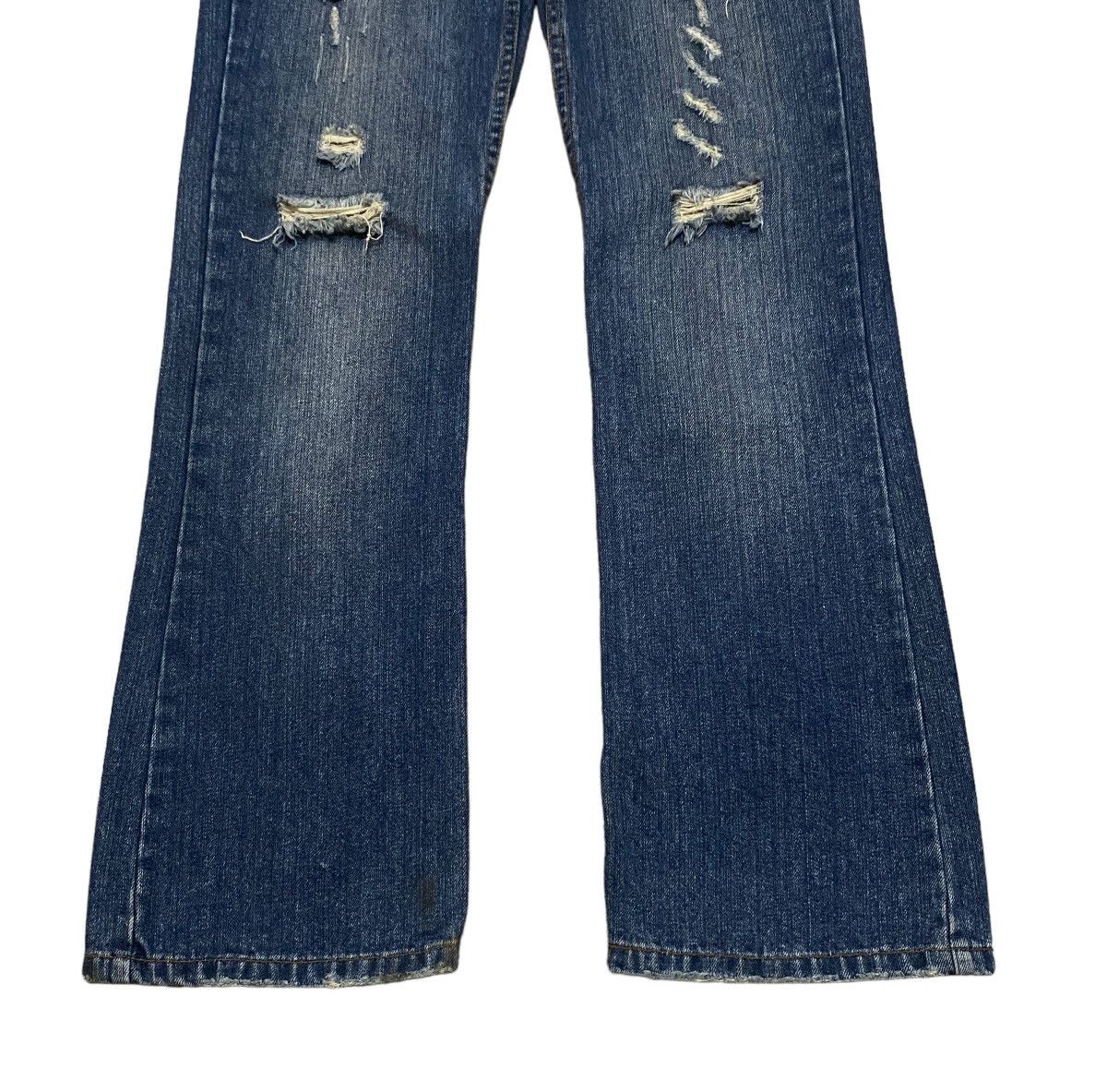 Designer × Japanese Brand × Vintage Rare Design Vintage Nylaus Flared Distressed Jeans 2000s Size US 30 / EU 46 - 5 Thumbnail