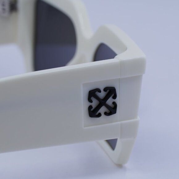 Off-White Off-White OERI148 DOVER 0107 Sunglasses White Square Frame Size ONE SIZE - 4 Thumbnail