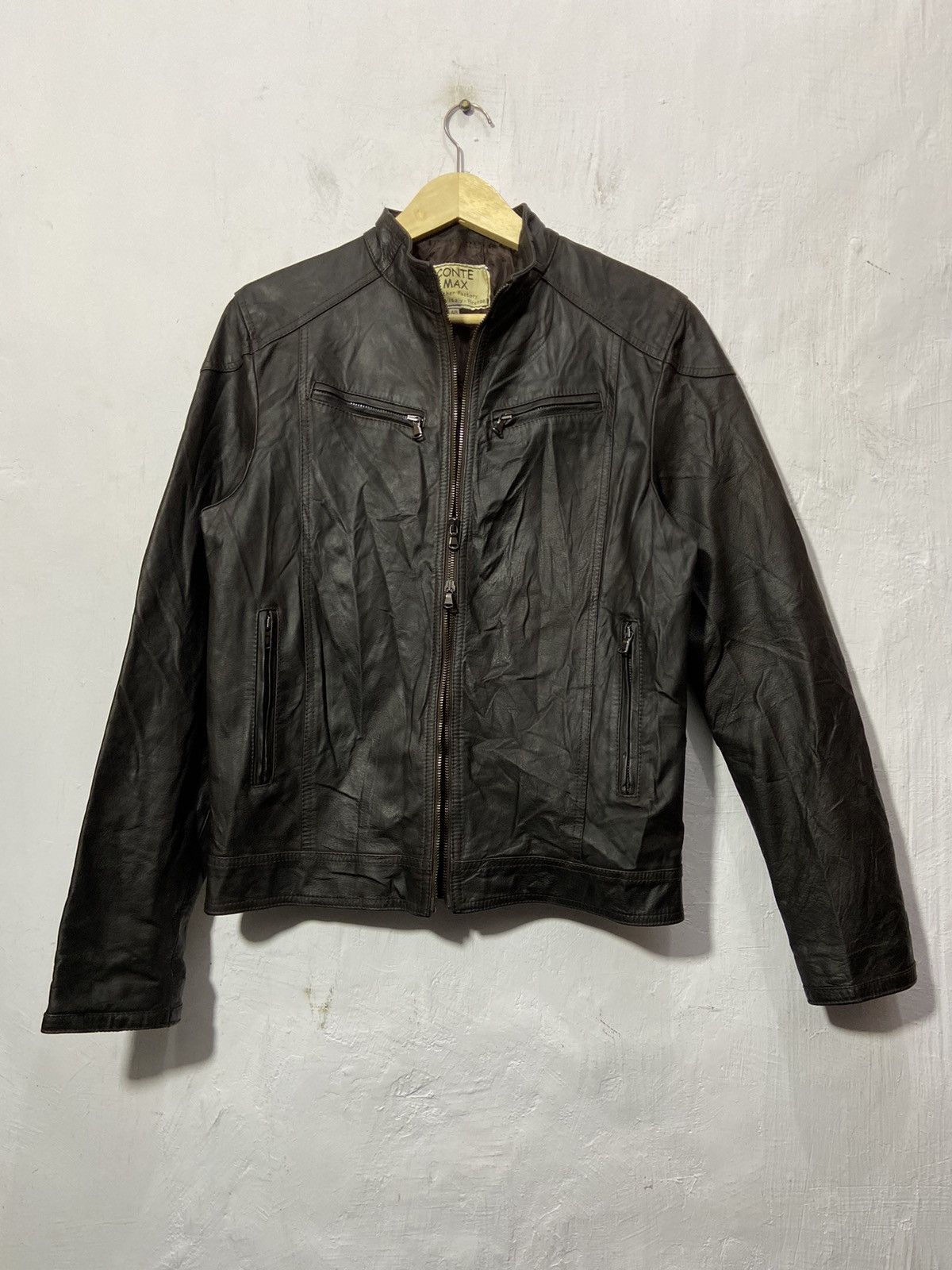 Genuine Leather Vintage Contex Max Riders Racer Leather Jacket Size US M / EU 48-50 / 2 - 2 Thumbnail